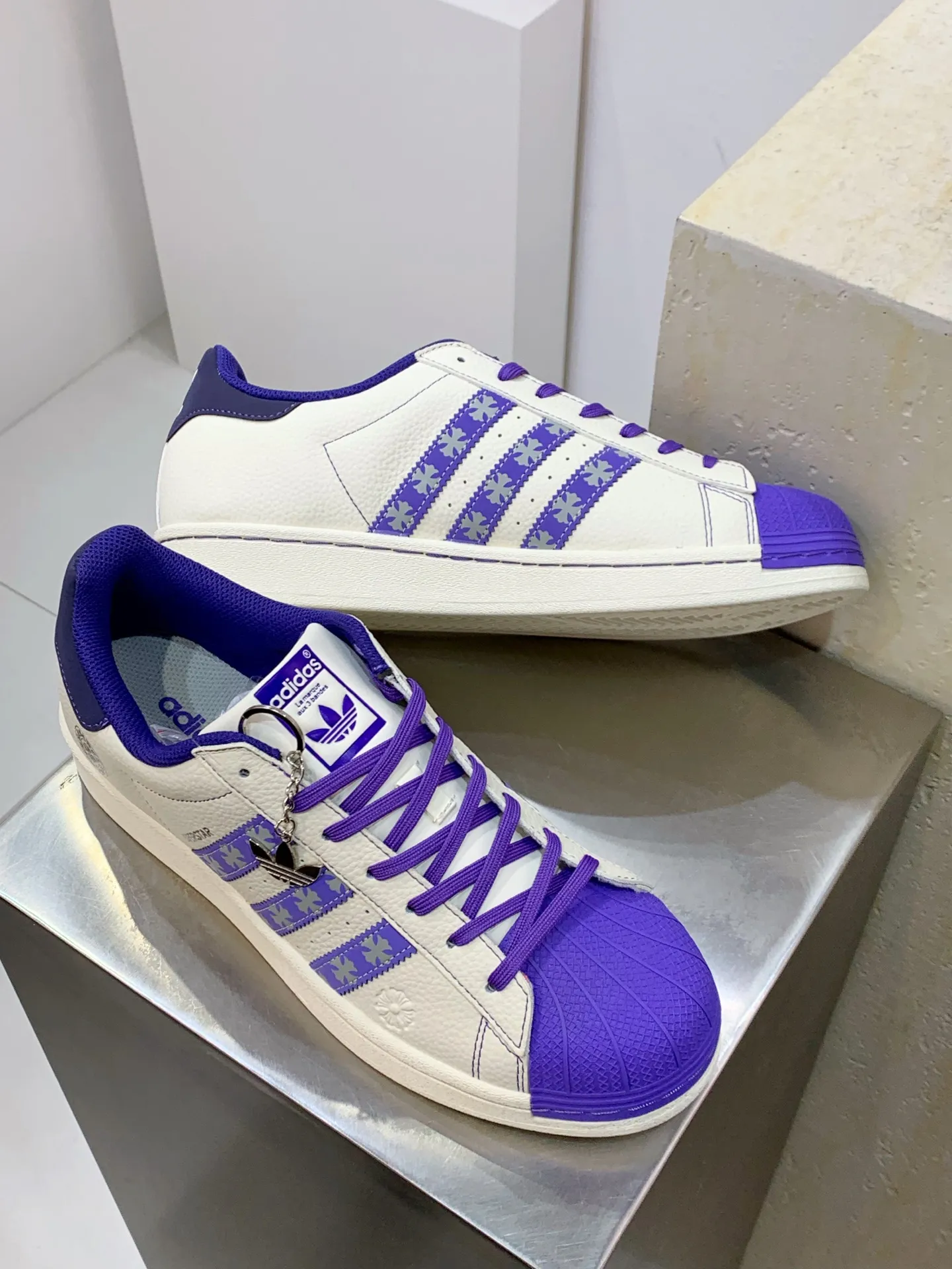 Adidas Superstar Crocs Collab White Purple Low Top – Replica Adidas Shoes UrbanChic 528