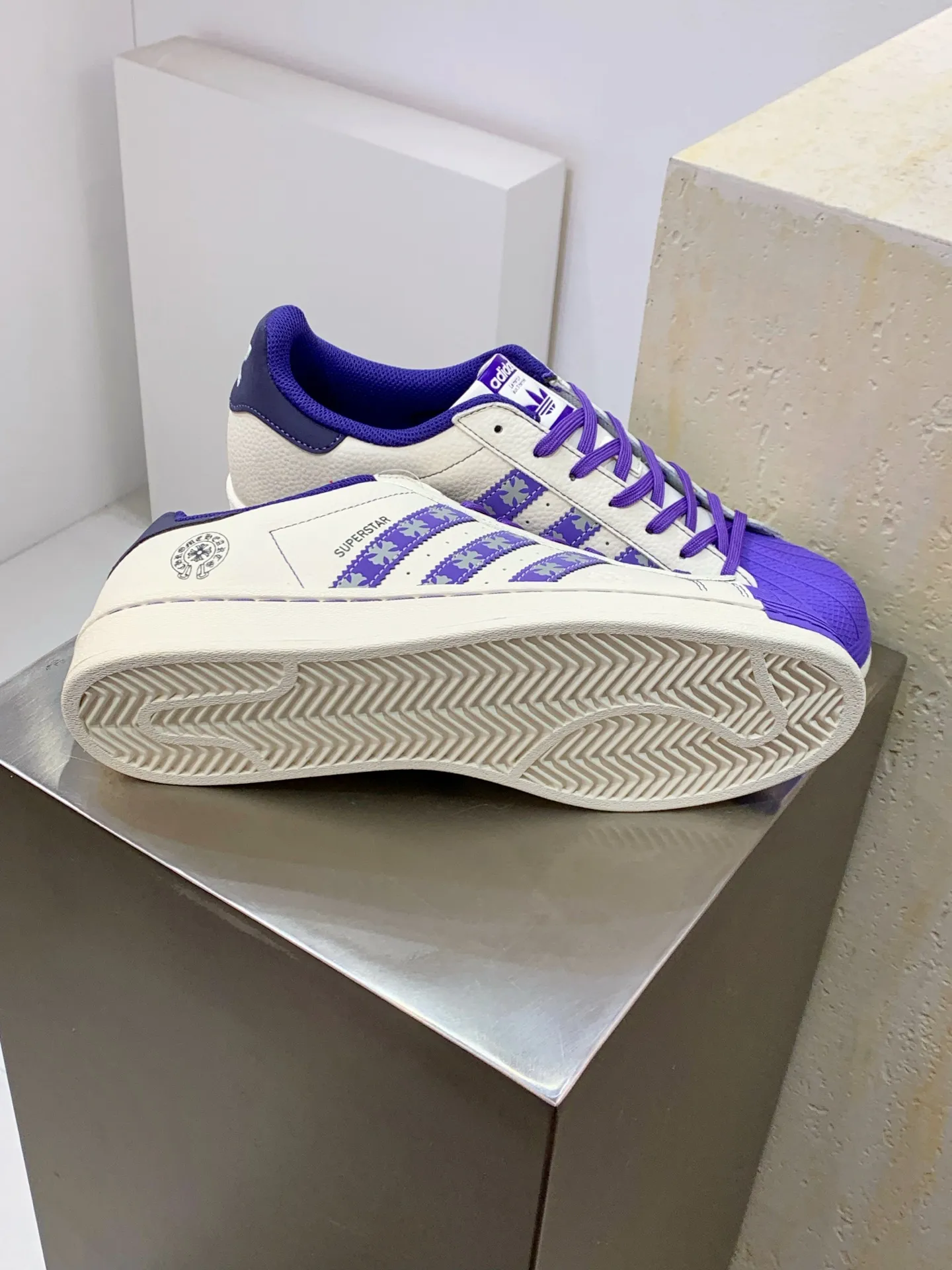 Adidas Superstar Crocs Collab White Purple Low Top – Replica Adidas Shoes UrbanChic 528