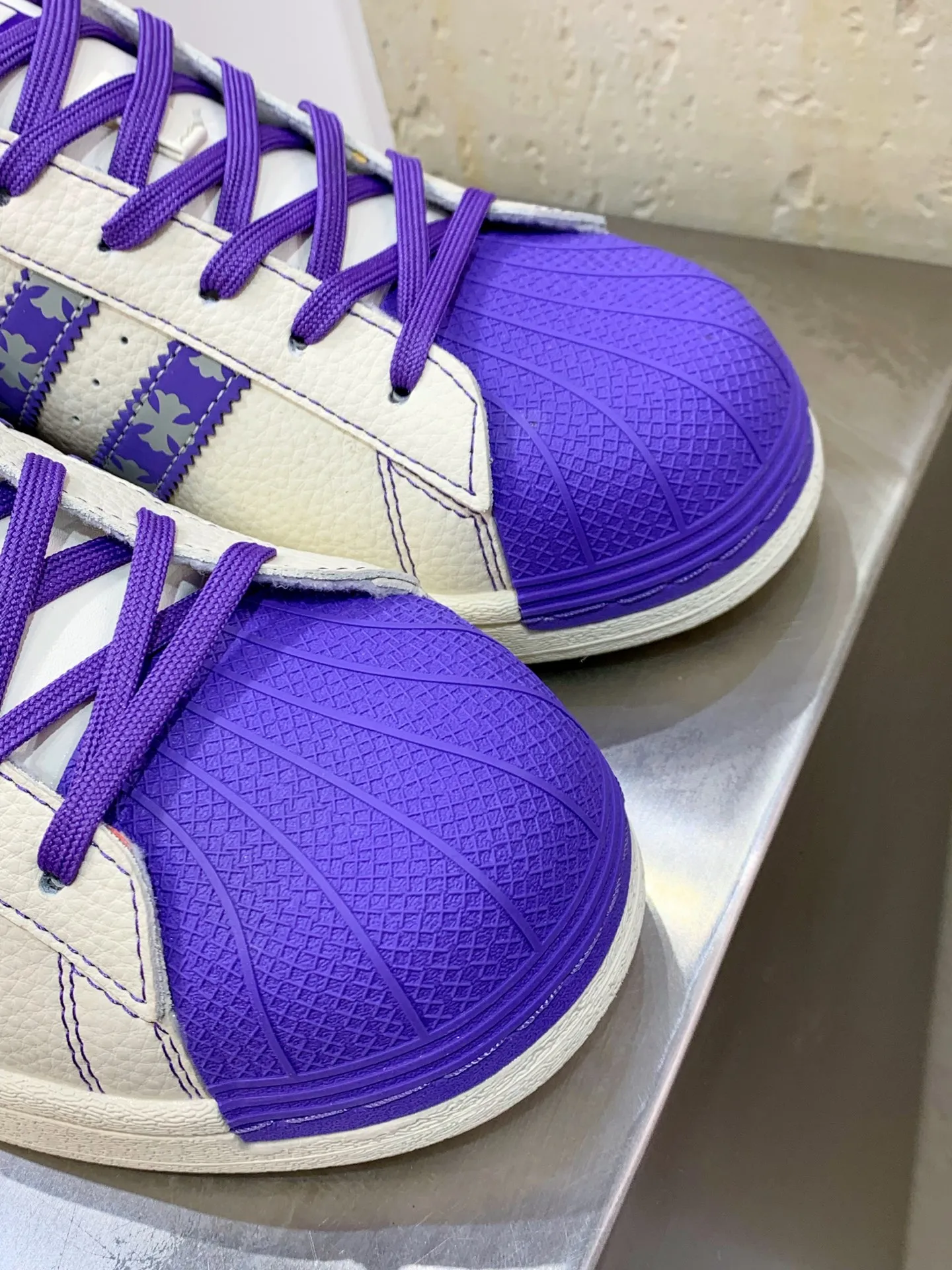 Adidas Superstar Crocs Collab White Purple Low Top – Replica Adidas Shoes UrbanChic 528