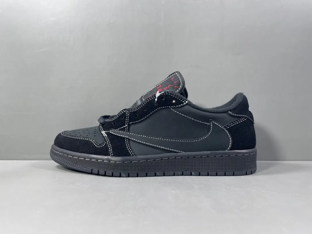 Air Jordan 1 Low ‘Black Warrior’ Triple Black Collaboration Sneakers – Best Replica Sneakers in Sizes 36-47.5 (Including Half Sizes) with Top Rep Shoes Durable 1264