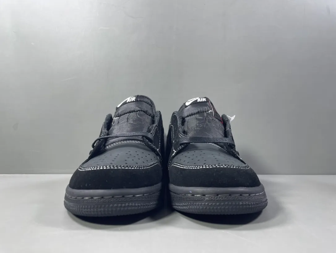 Air Jordan 1 Low ‘Black Warrior’ Triple Black Collaboration Sneakers – Best Replica Sneakers in Sizes 36-47.5 (Including Half Sizes) with Top Rep Shoes Durable 1264