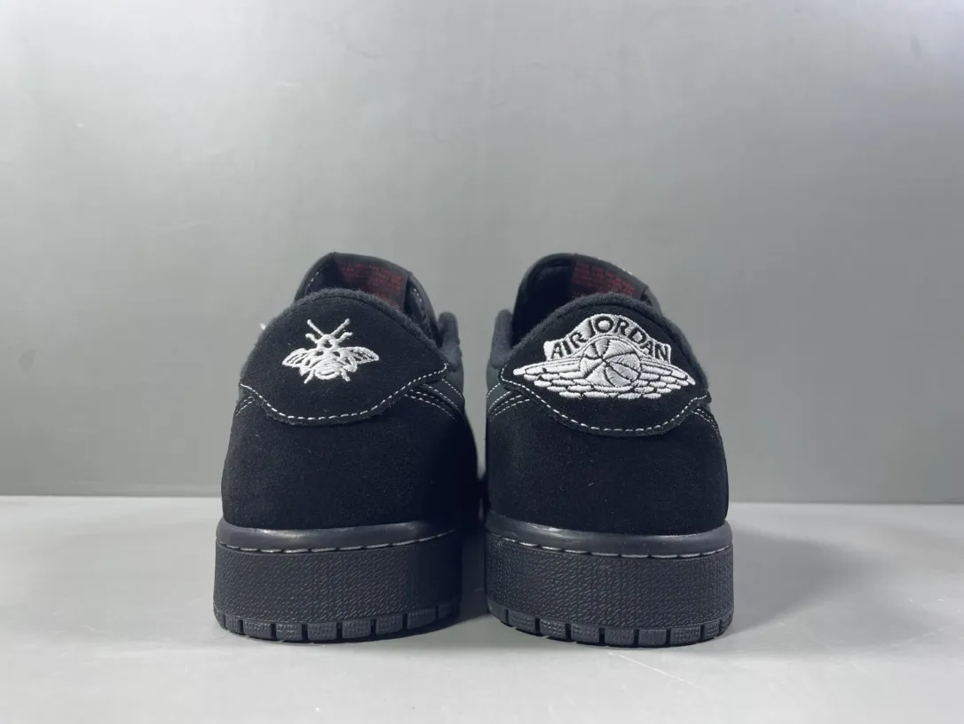 Air Jordan 1 Low ‘Black Warrior’ Triple Black Collaboration Sneakers – Best Replica Sneakers in Sizes 36-47.5 (Including Half Sizes) with Top Rep Shoes Durable 1264