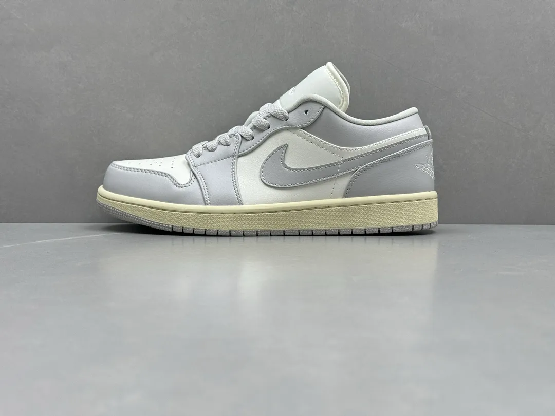 Air Jordan 1 Low ‘Grey White’ – Authentic Version with Replica Nike Style, Sizes 36-46 Including Half Sizes Functional 1229