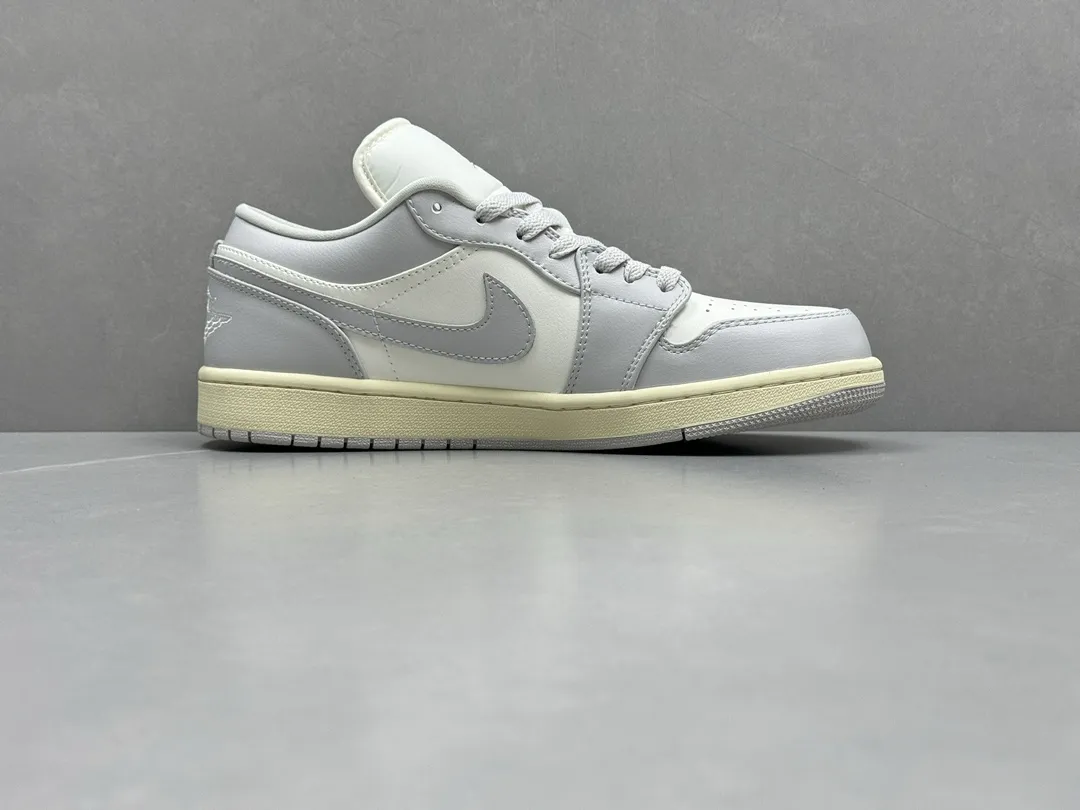 Air Jordan 1 Low ‘Grey White’ – Authentic Version with Replica Nike Style, Sizes 36-46 Including Half Sizes Functional 1229