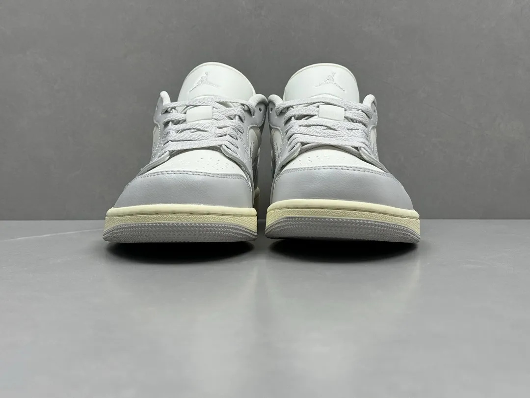 Air Jordan 1 Low ‘Grey White’ – Authentic Version with Replica Nike Style, Sizes 36-46 Including Half Sizes Functional 1229