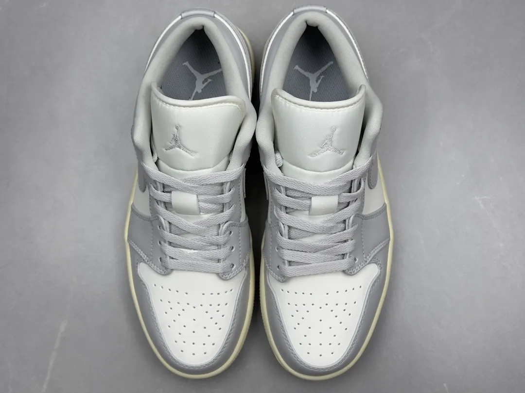 Air Jordan 1 Low ‘Grey White’ – Authentic Version with Replica Nike Style, Sizes 36-46 Including Half Sizes Functional 1229