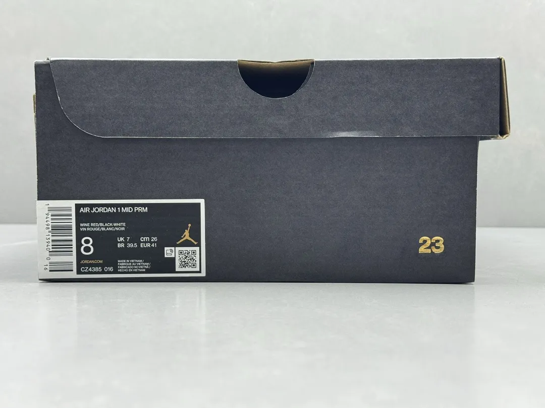 Air Jordan 1 Mid Burgundy with Metallic Wings – Pure  Version Rep Shoes and Replica Nikes Minimalist 1206