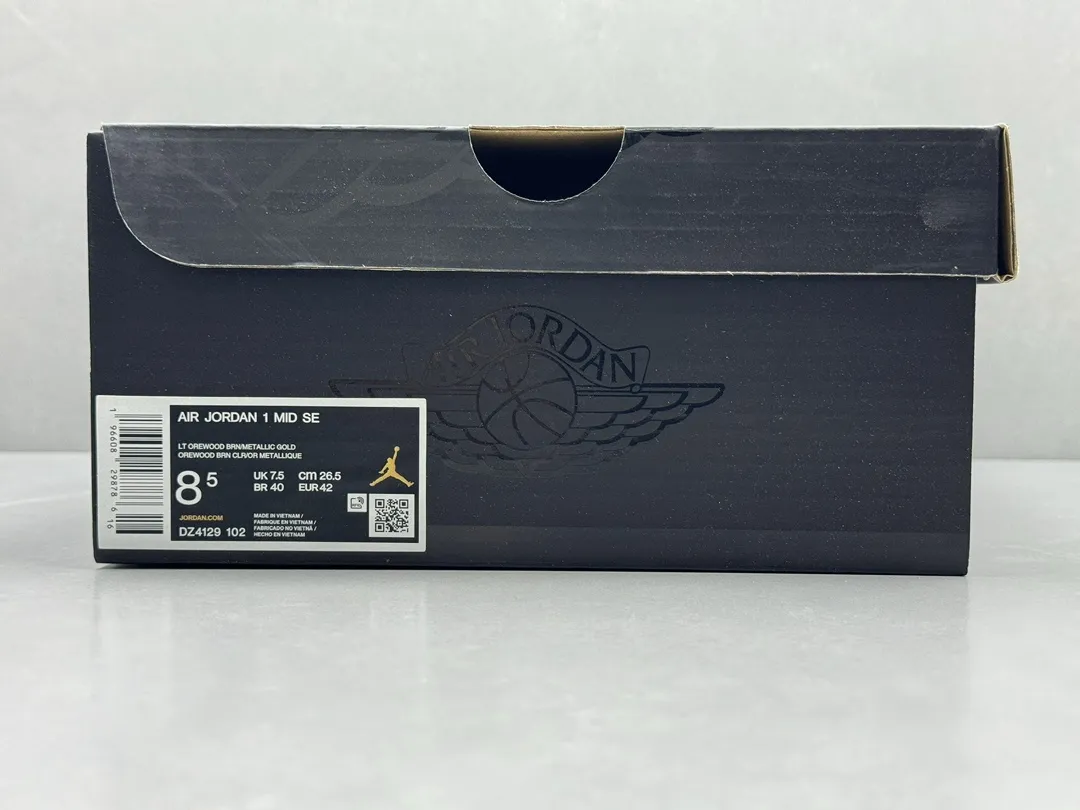 Air Jordan 1 Mid SE ‘Dark Mocha’ – Men’s Basketball Shoes with Replica Nike Design, Brown Black, Sizes 36-46 Including Half Sizes Functional 1203
