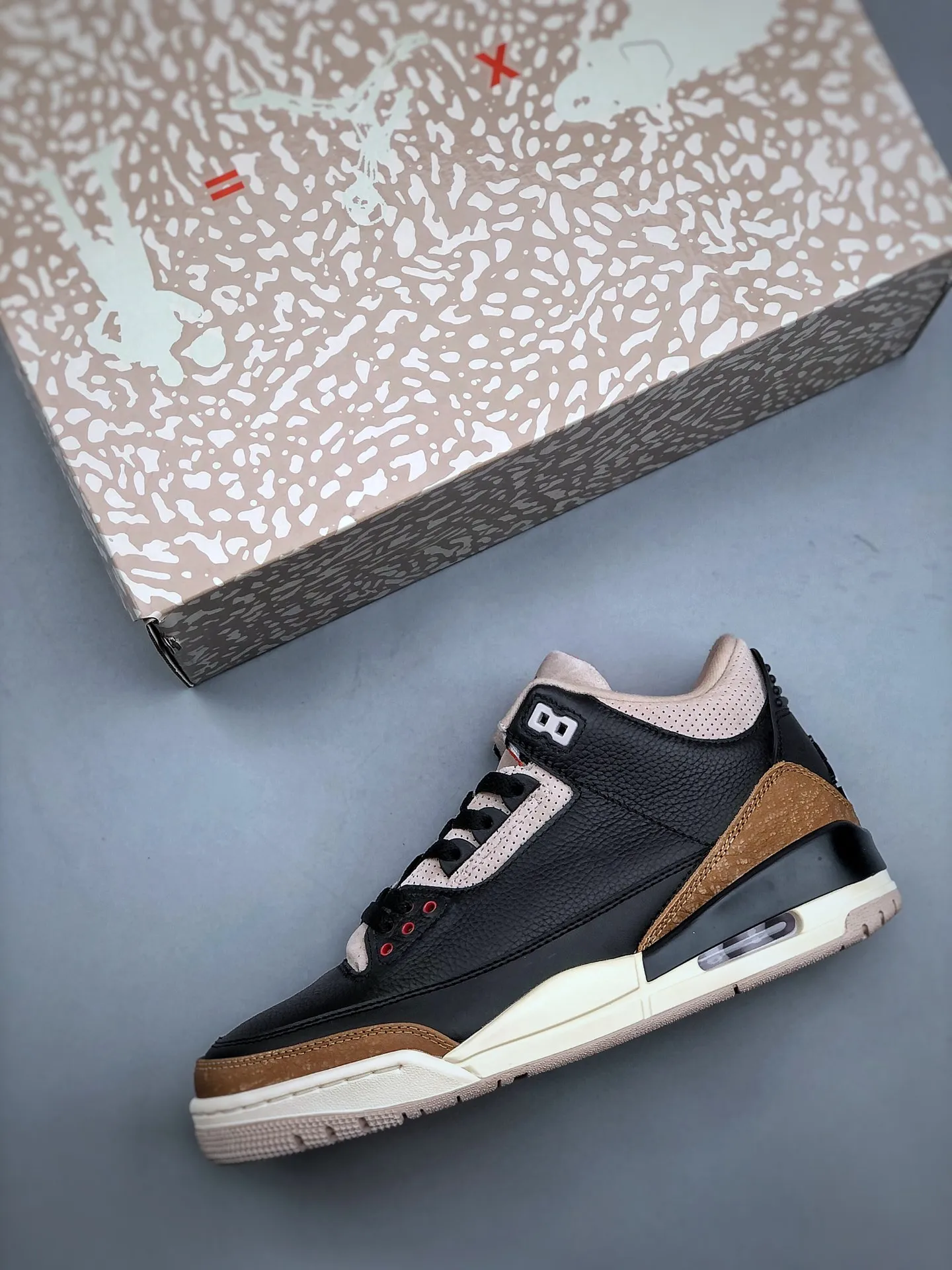 Seasonal Air Jordan 3 Retro ‘Desert Elephant’ – Black Brown – Replica Sneakers – Basketball Shoes – Size 35.5-47.5 (Half Sizes Available 1175