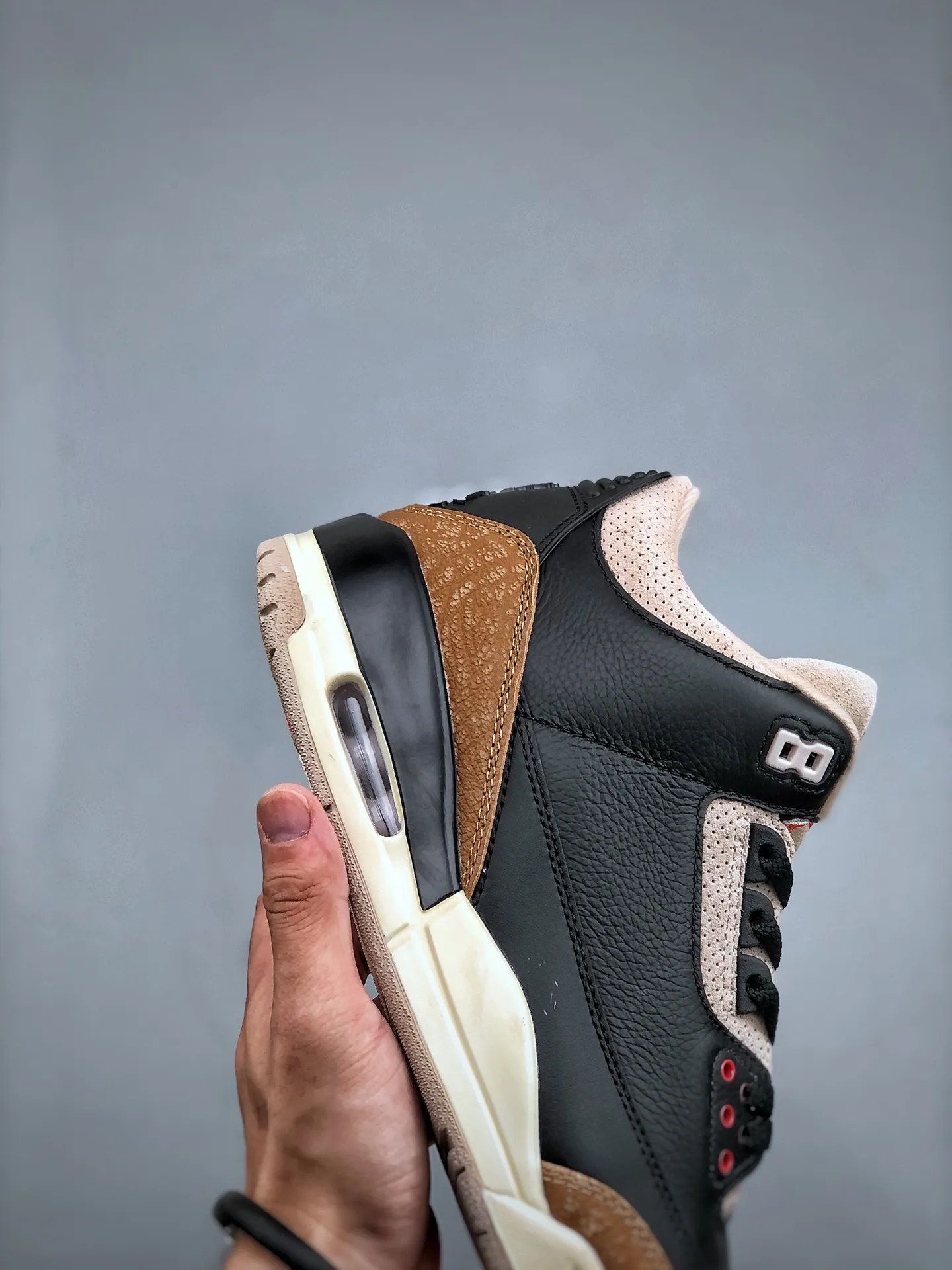 Seasonal Air Jordan 3 Retro ‘Desert Elephant’ – Black Brown – Replica Sneakers – Basketball Shoes – Size 35.5-47.5 (Half Sizes Available 1175