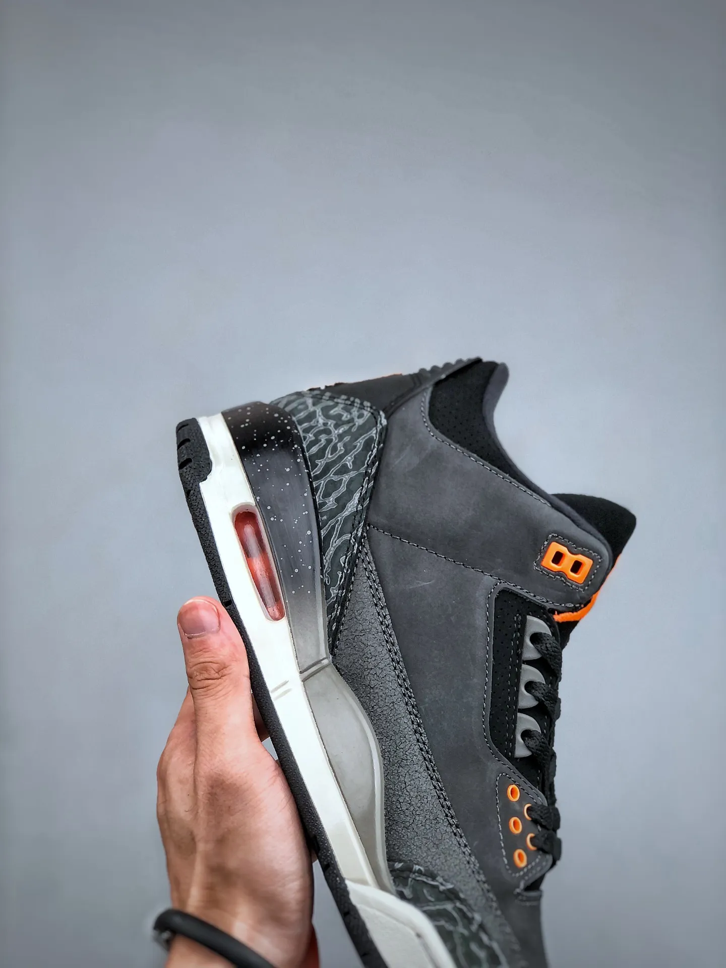 Supportive Air Jordan 3 Retro “Fear” – Dark Grey Orange High-Top Rep Shoes & Nike Replica Sneakers 1187