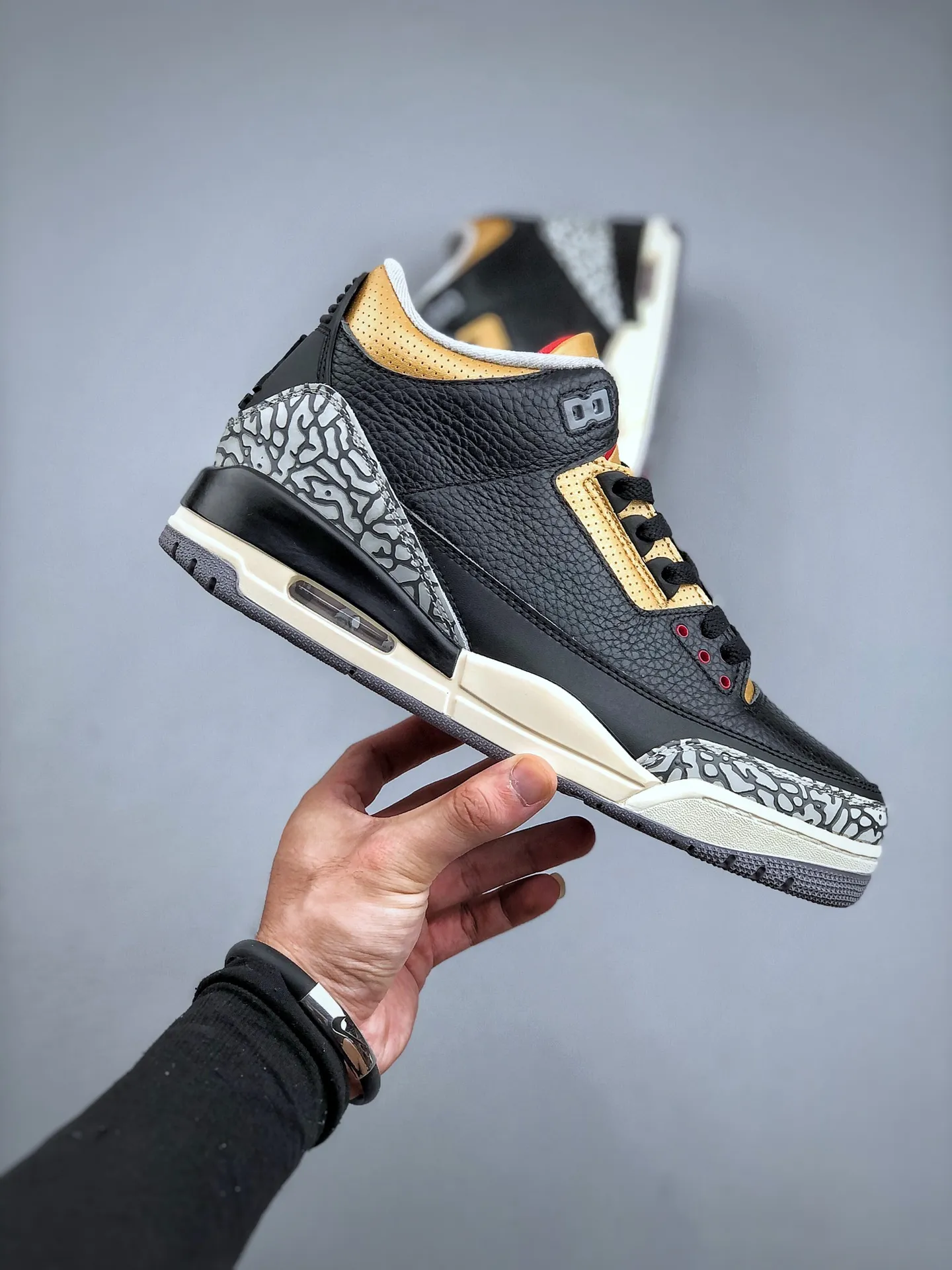 SportInspired Air Jordan 3 SE Denim “New Black Cement” – Black Gold,  Retro Style, Rep Shoes, Replica Sneakers, Sizes 40-47.5 (Half Sizes Available) – CK9246- 1178