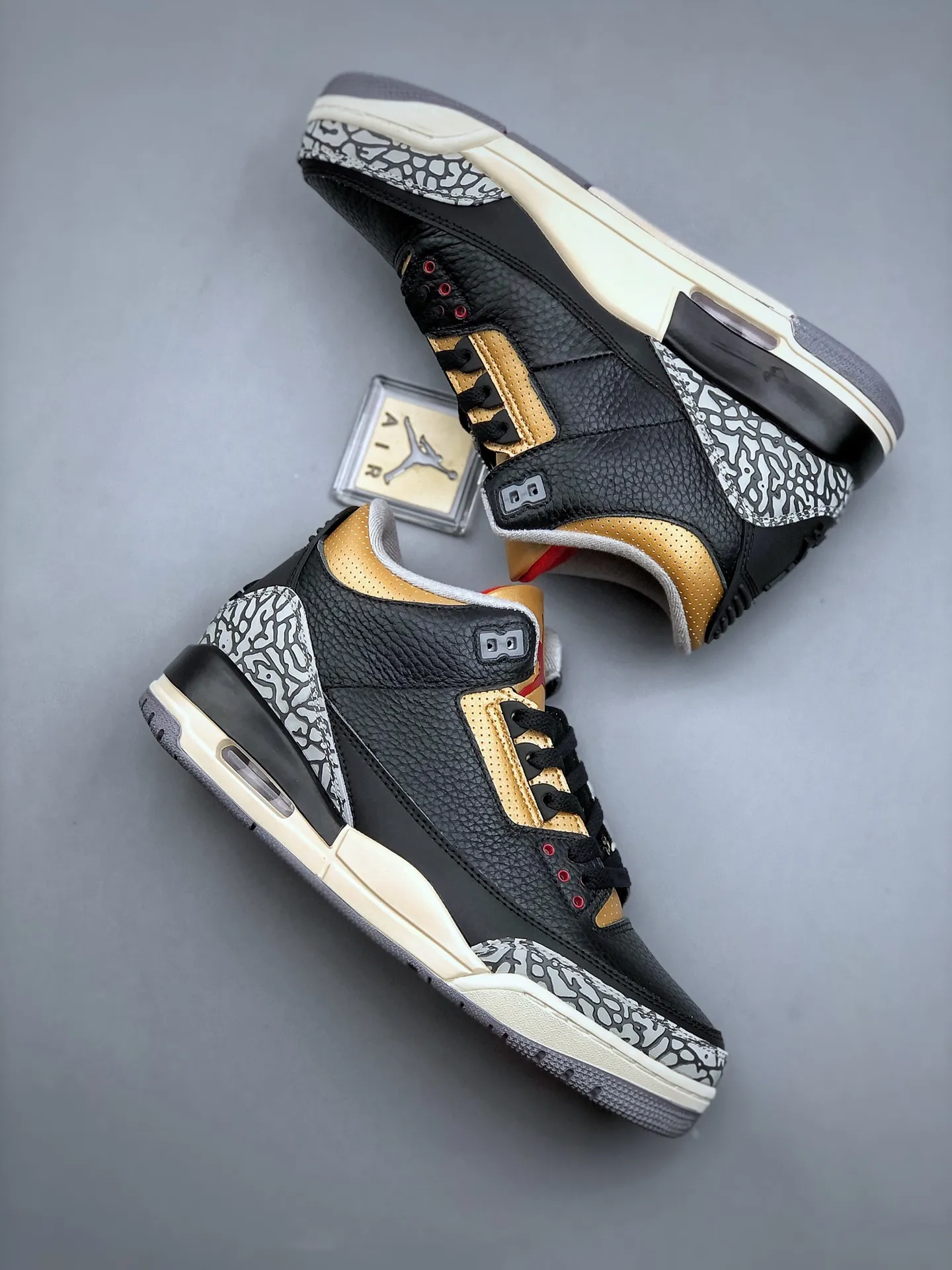 SportInspired Air Jordan 3 SE Denim “New Black Cement” – Black Gold,  Retro Style, Rep Shoes, Replica Sneakers, Sizes 40-47.5 (Half Sizes Available) – CK9246- 1178