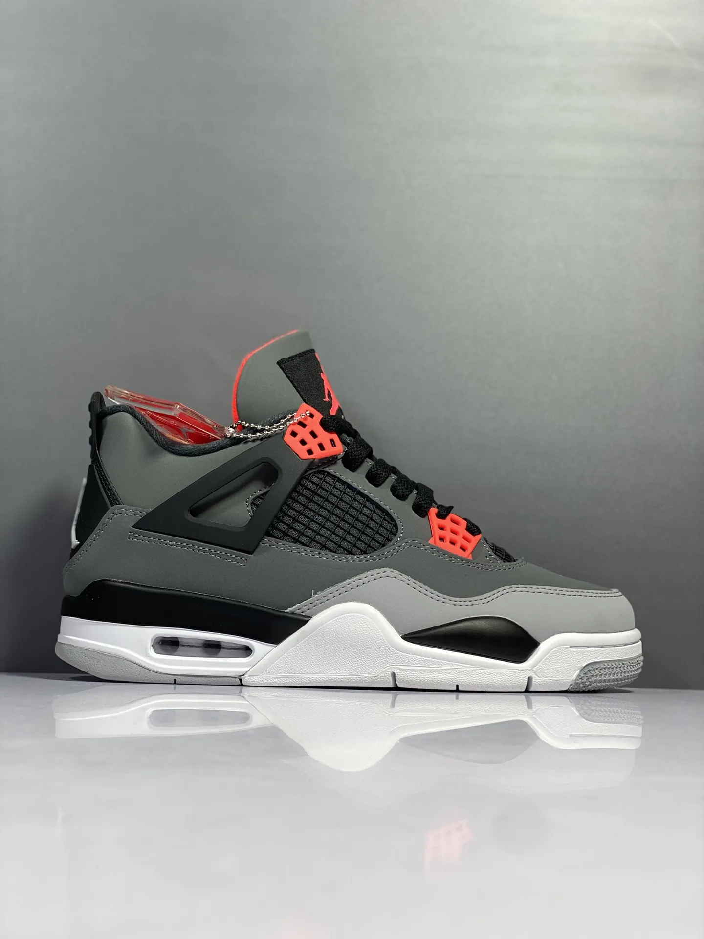 HighQuality Air Jordan 4 Retro Infrared – DH6927-061 – Grey Red Black – High Quality Replica Shoes with Authentic Rep Style 1159