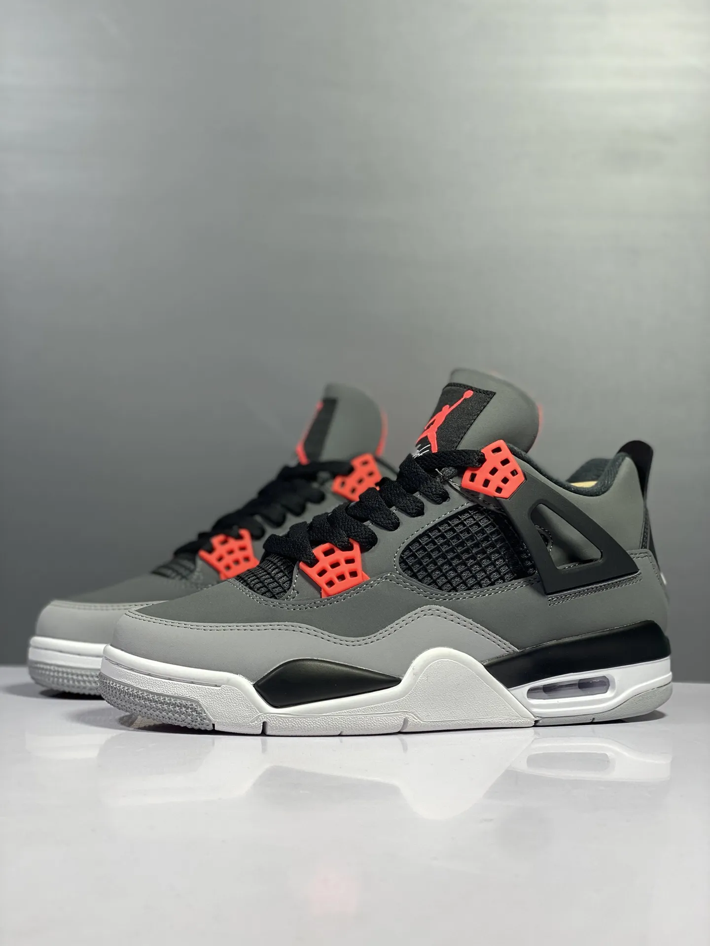HighQuality Air Jordan 4 Retro Infrared – DH6927-061 – Grey Red Black – High Quality Replica Shoes with Authentic Rep Style 1159