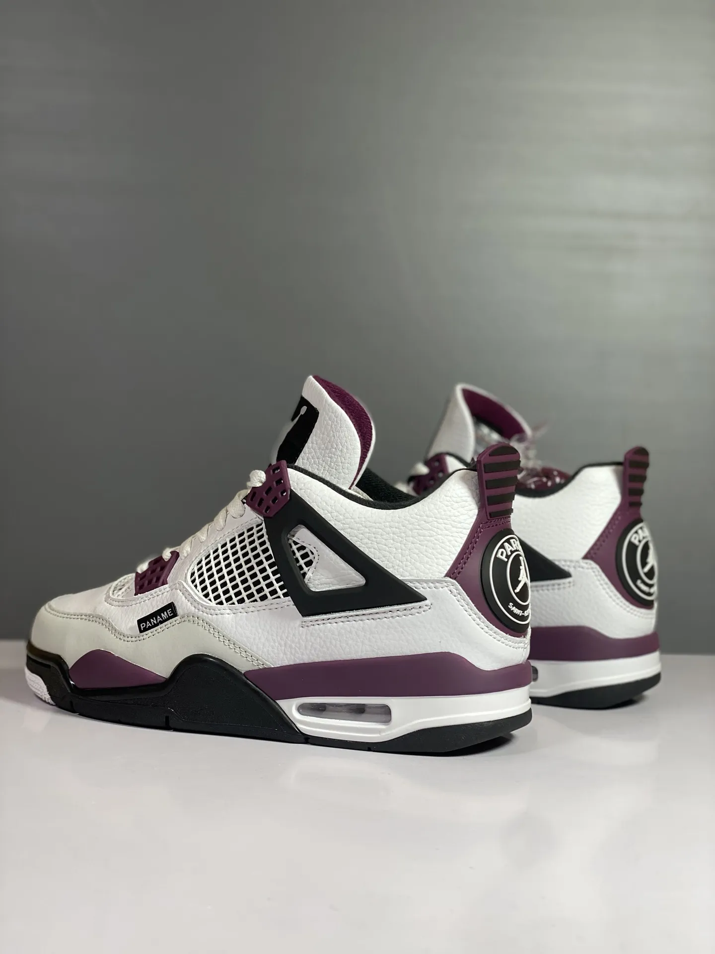 Functional Air Jordan 4 Retro PSG White Purple Red – CZ5624-100 – Authentic Style Rep Shoes with High Quality Replica Design 1155
