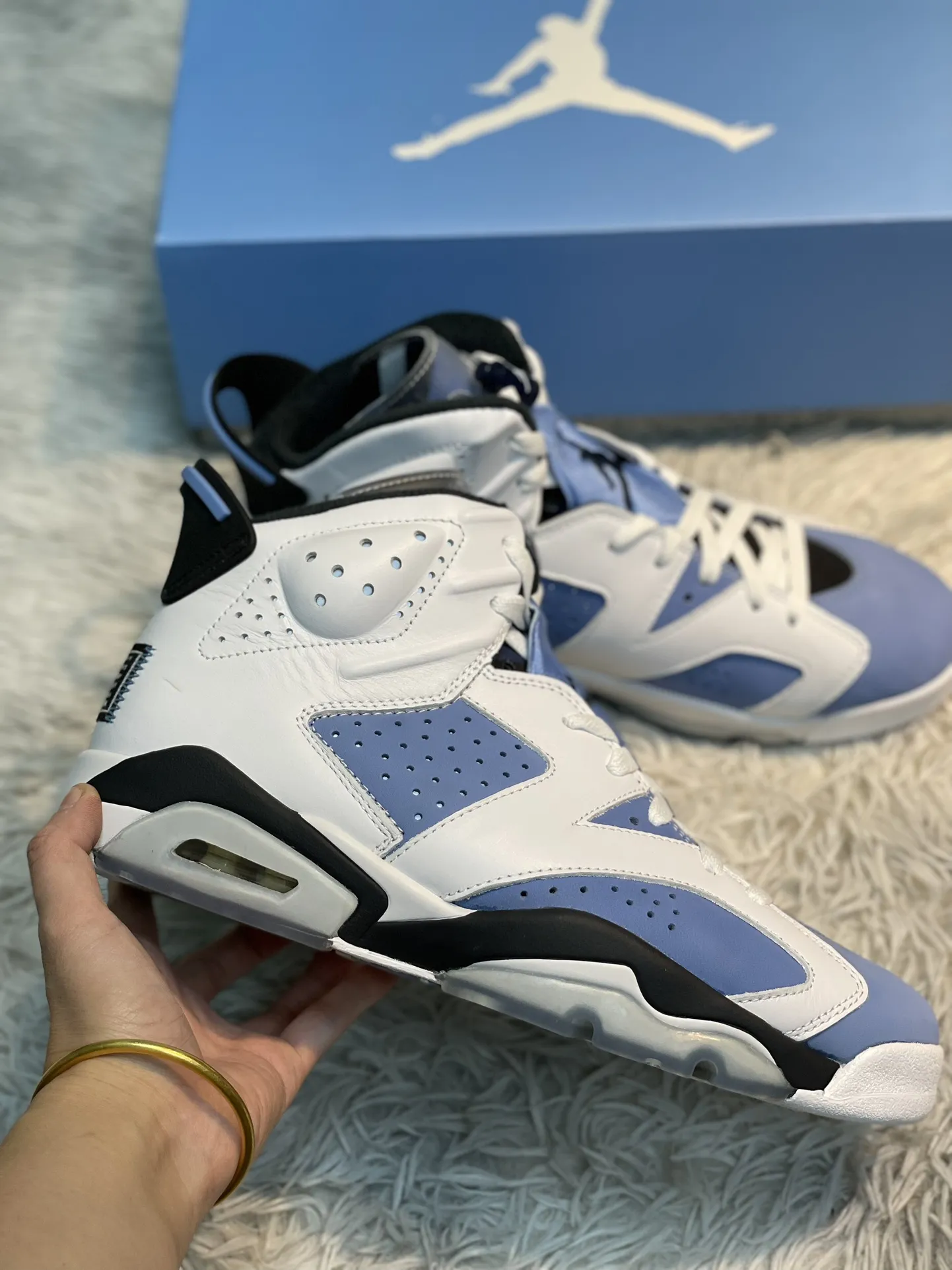 Air Jordan 6 AJ6 Basketball Shoes – UNC Blue Chinese Knot Lipstick, High Quality Replica, CT8529-410, Multiple Sizes Available Durable 1110
