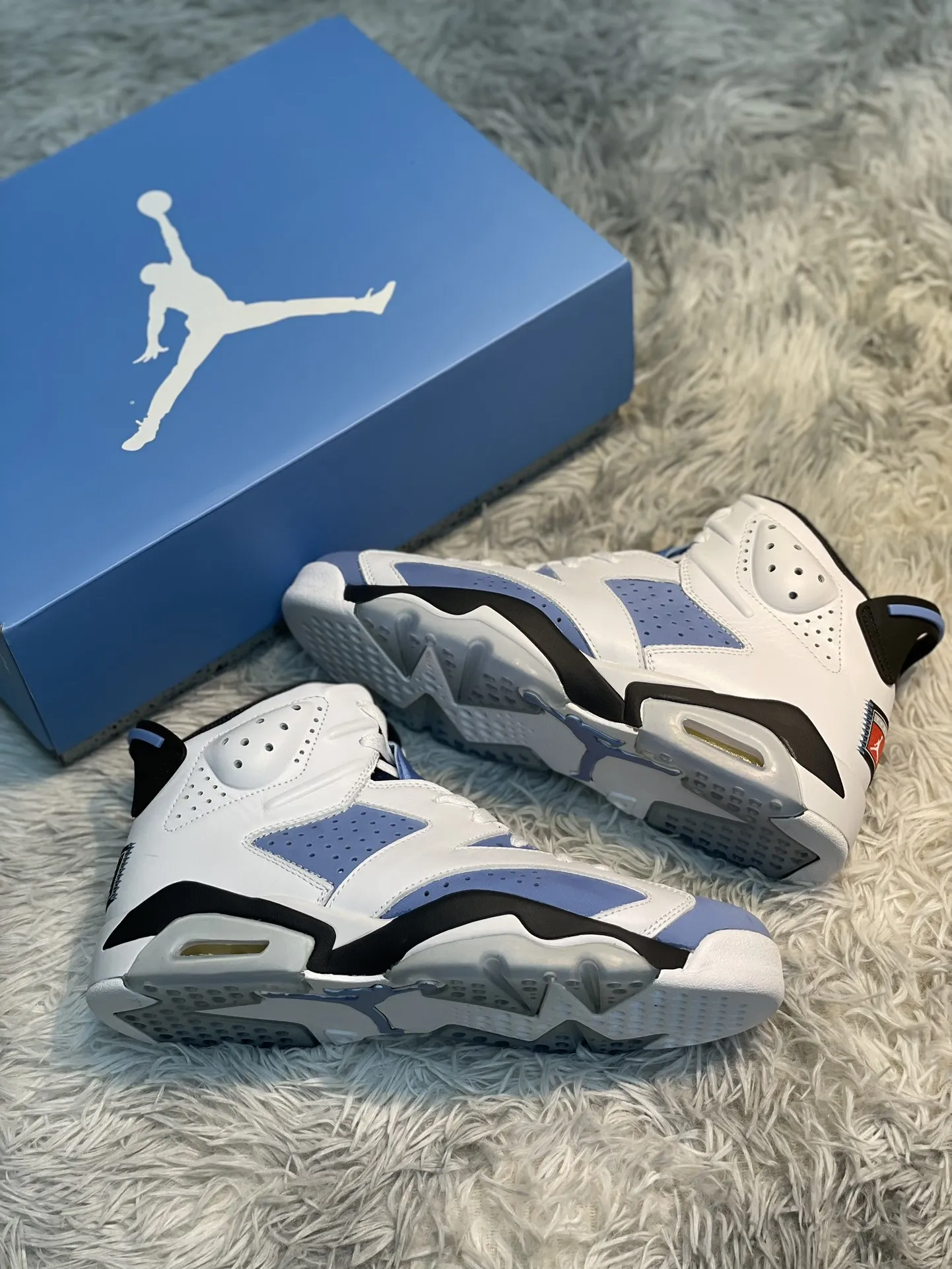 Air Jordan 6 AJ6 Basketball Shoes – UNC Blue Chinese Knot Lipstick, High Quality Replica, CT8529-410, Multiple Sizes Available Durable 1110