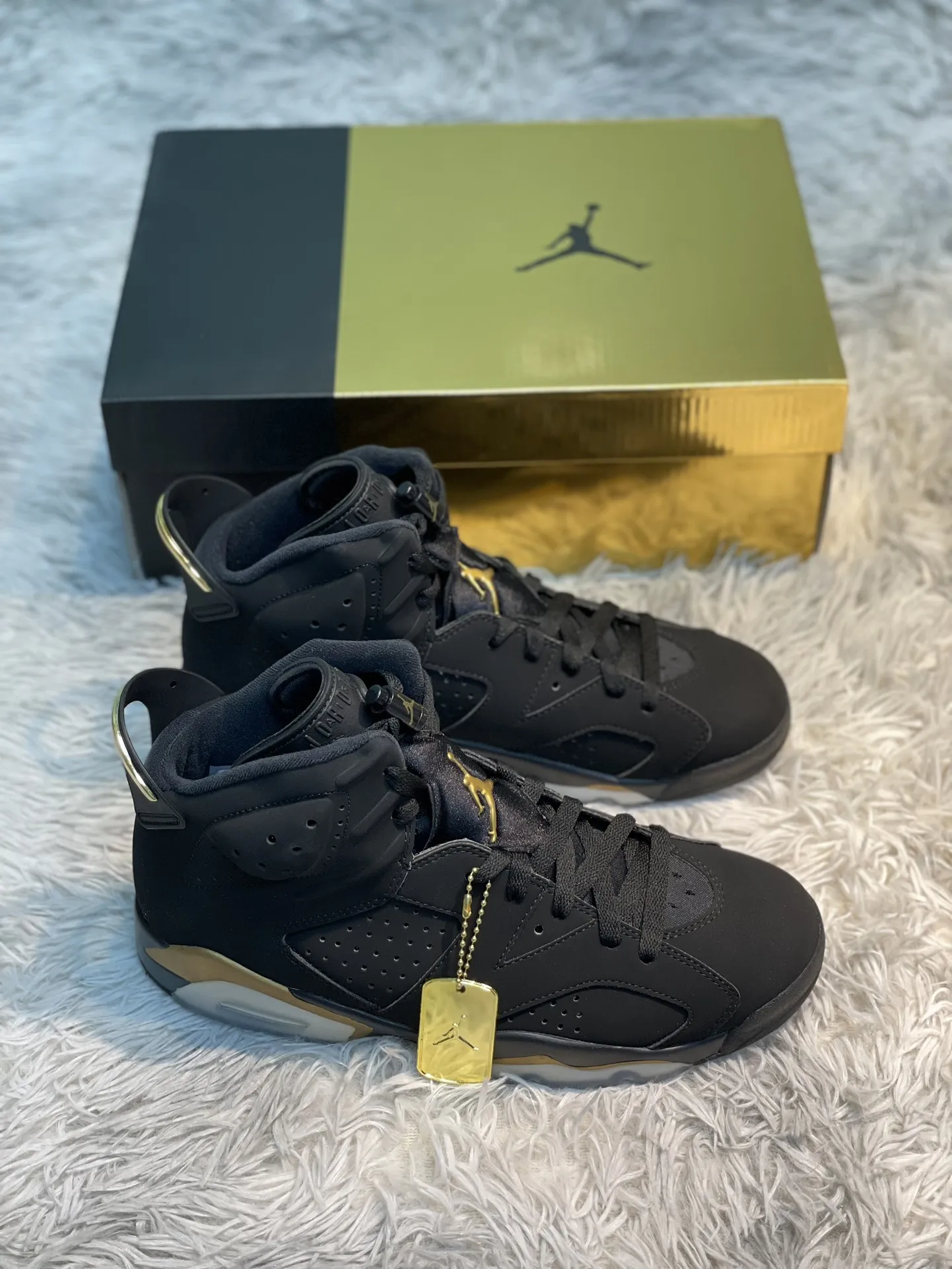Air Jordan 6 AJ6 Black Gold Suede Basketball Shoes – High Quality Replica Nike – CT4954- Original 1116