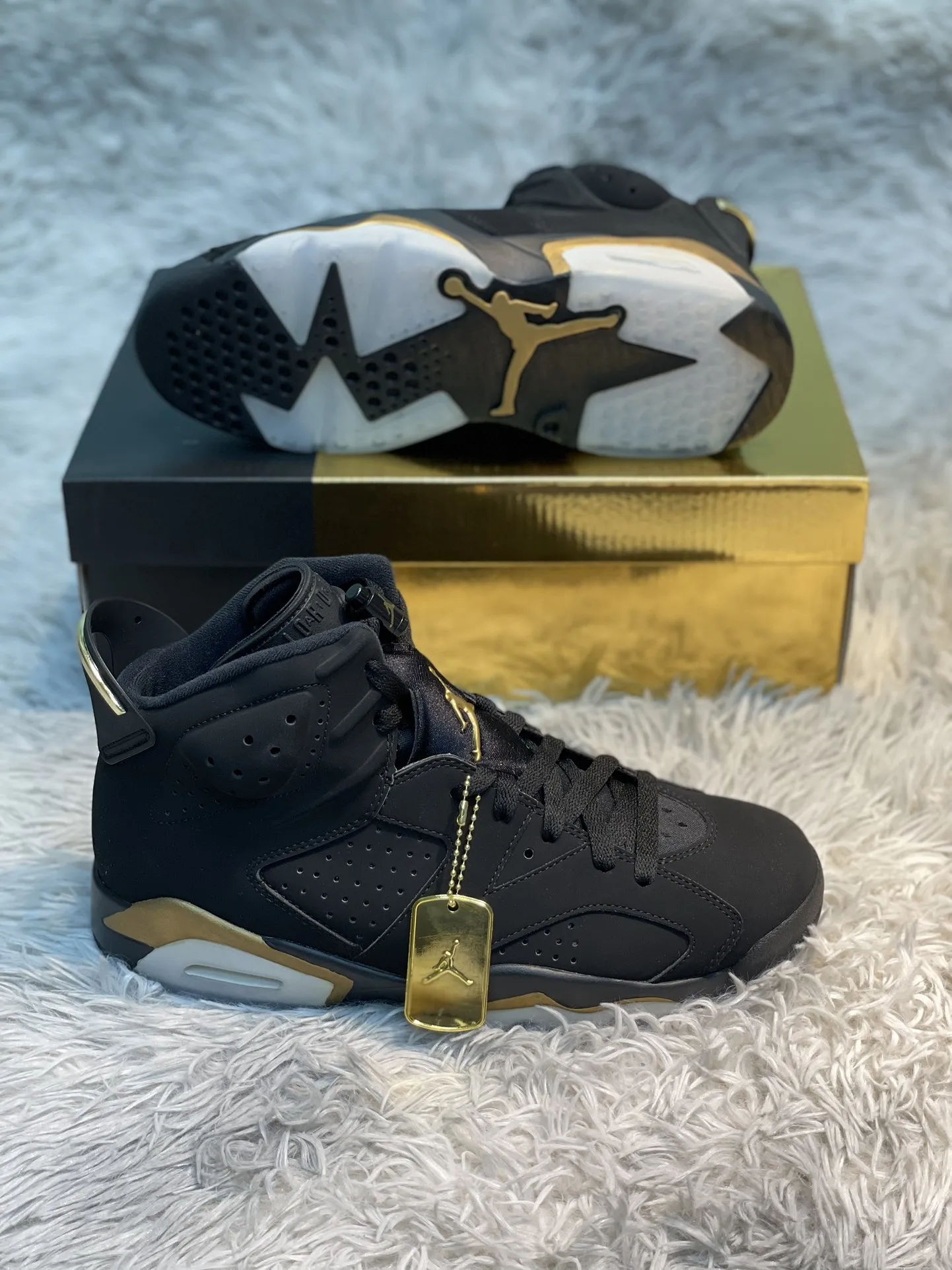 Air Jordan 6 AJ6 Black Gold Suede Basketball Shoes – High Quality Replica Nike – CT4954- Original 1116