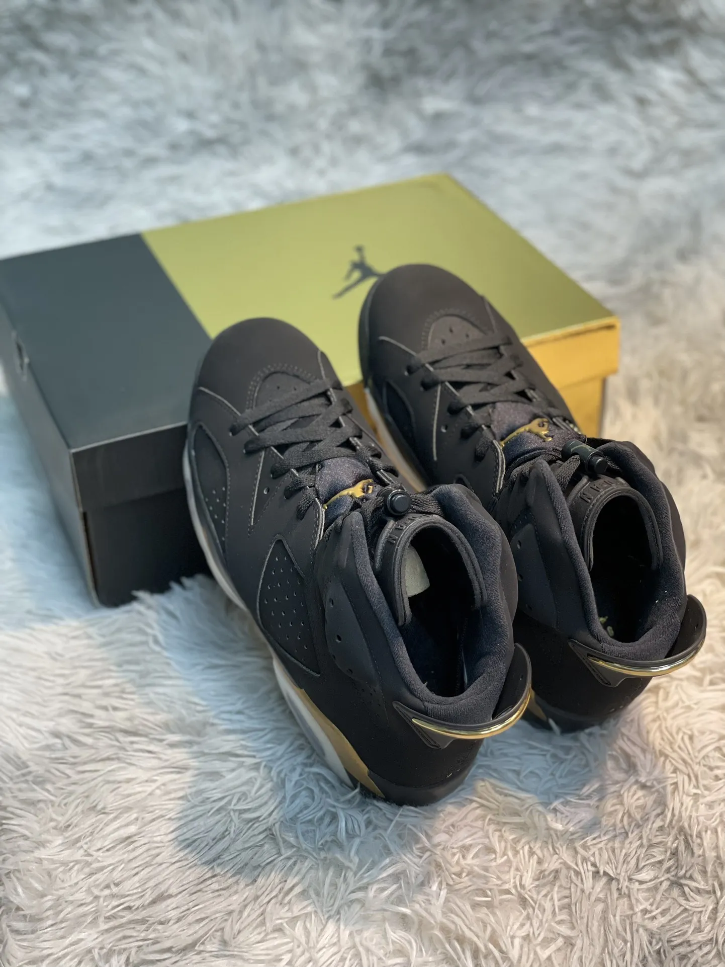 Air Jordan 6 AJ6 Black Gold Suede Basketball Shoes – High Quality Replica Nike – CT4954- Original 1116