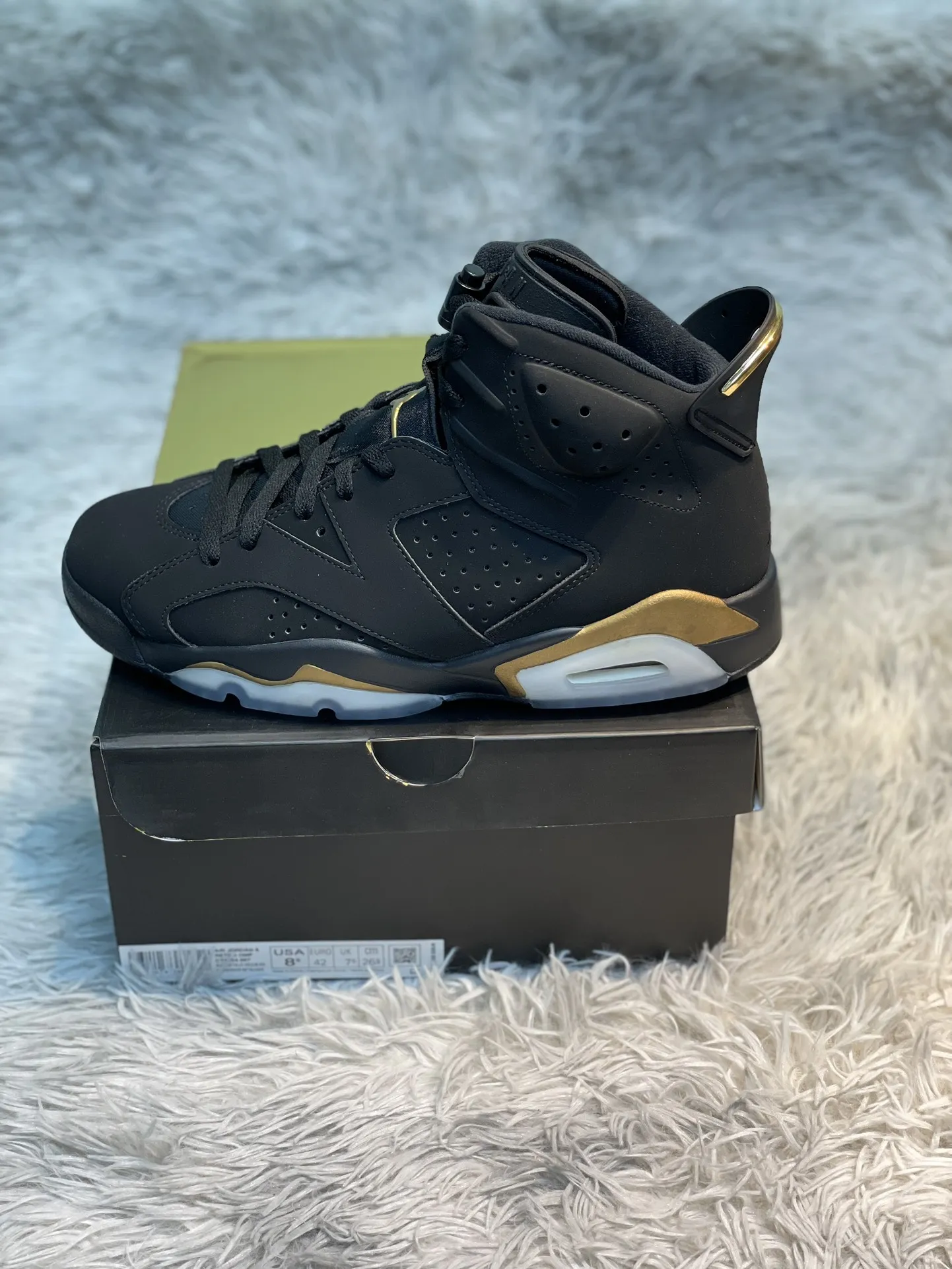 Air Jordan 6 AJ6 Black Gold Suede Basketball Shoes – High Quality Replica Nike – CT4954- Original 1116