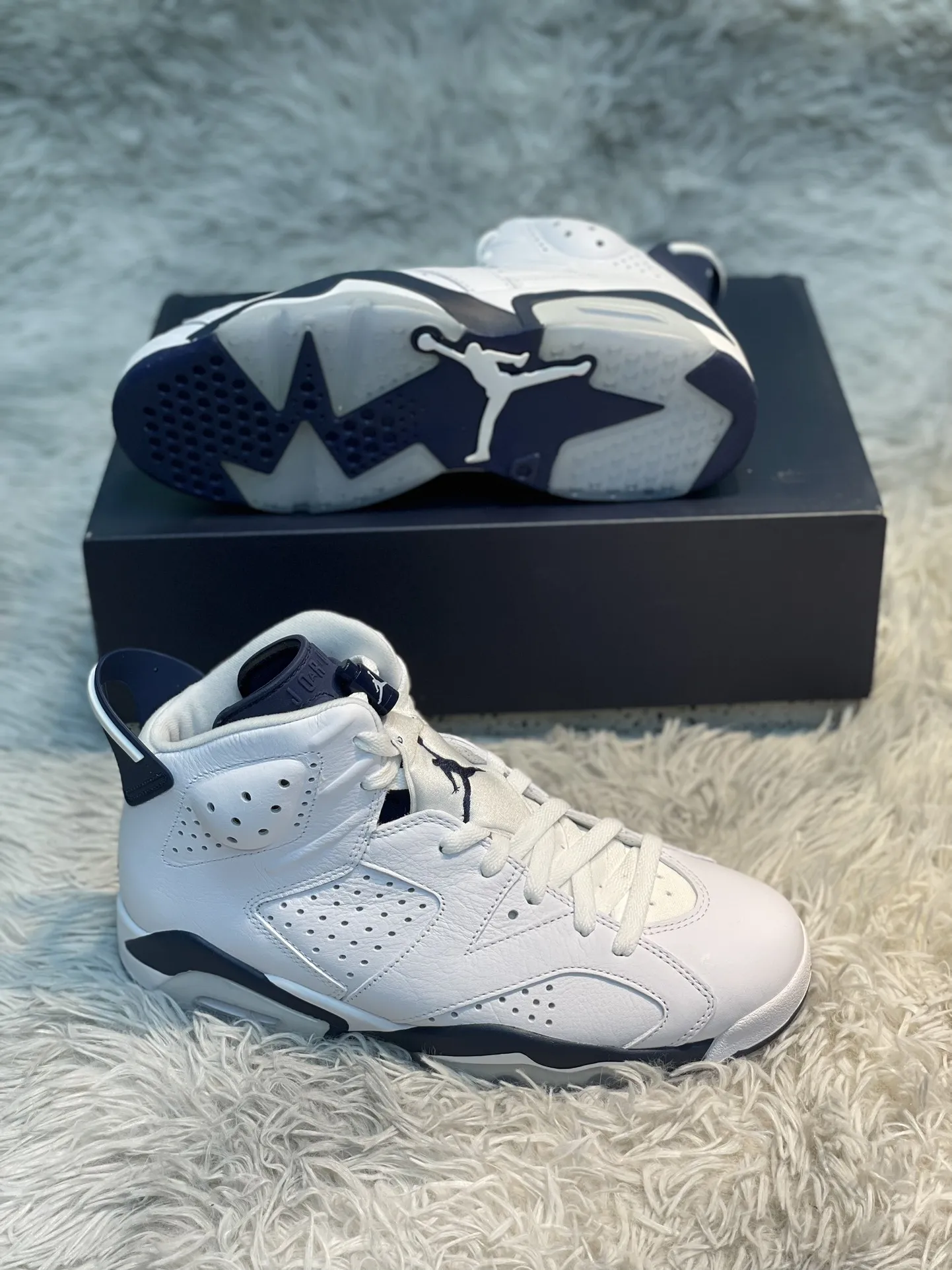 TravelReady Air Jordan 6 AJ6 Midnight Navy White High-Top Basketball Shoes – High Quality Replica Shoes Size 40-47. 1111