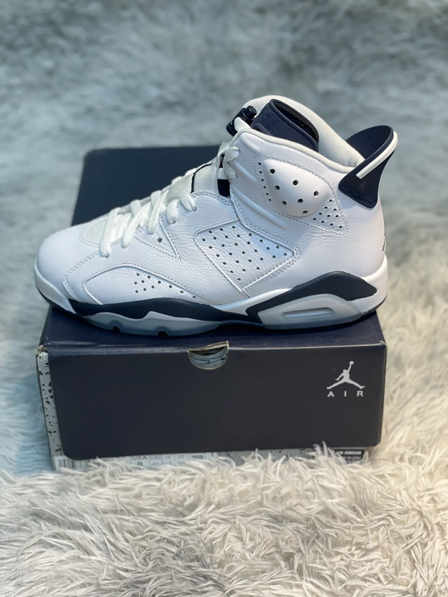 TravelReady Air Jordan 6 AJ6 Midnight Navy White High-Top Basketball Shoes – High Quality Replica Shoes Size 40-47. 1111