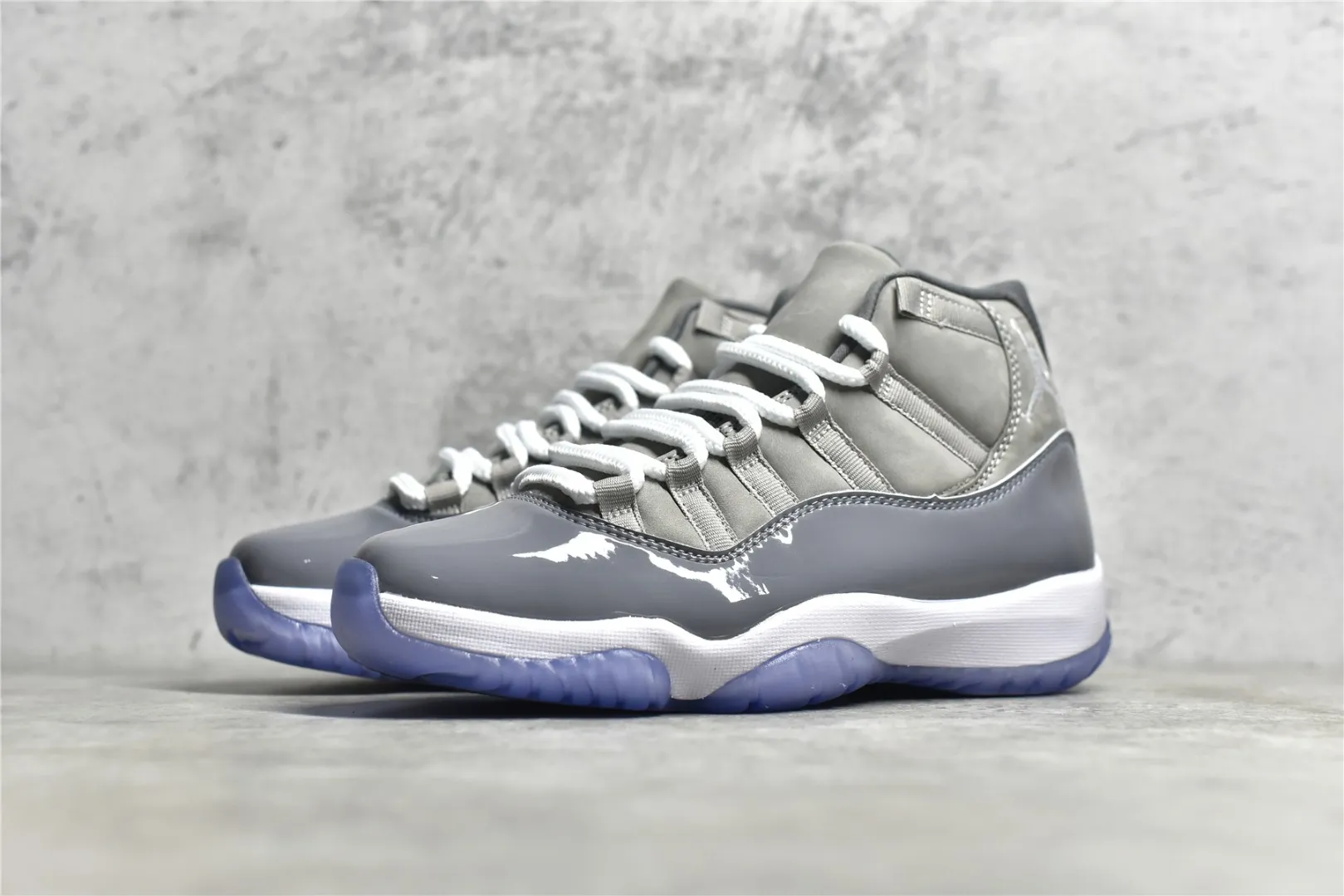 Upgraded Air Jordan AJ11 Concord High – Grey White – Authentic Carbon Fiber Edition – High Quality Rep Shoes Edition 1102