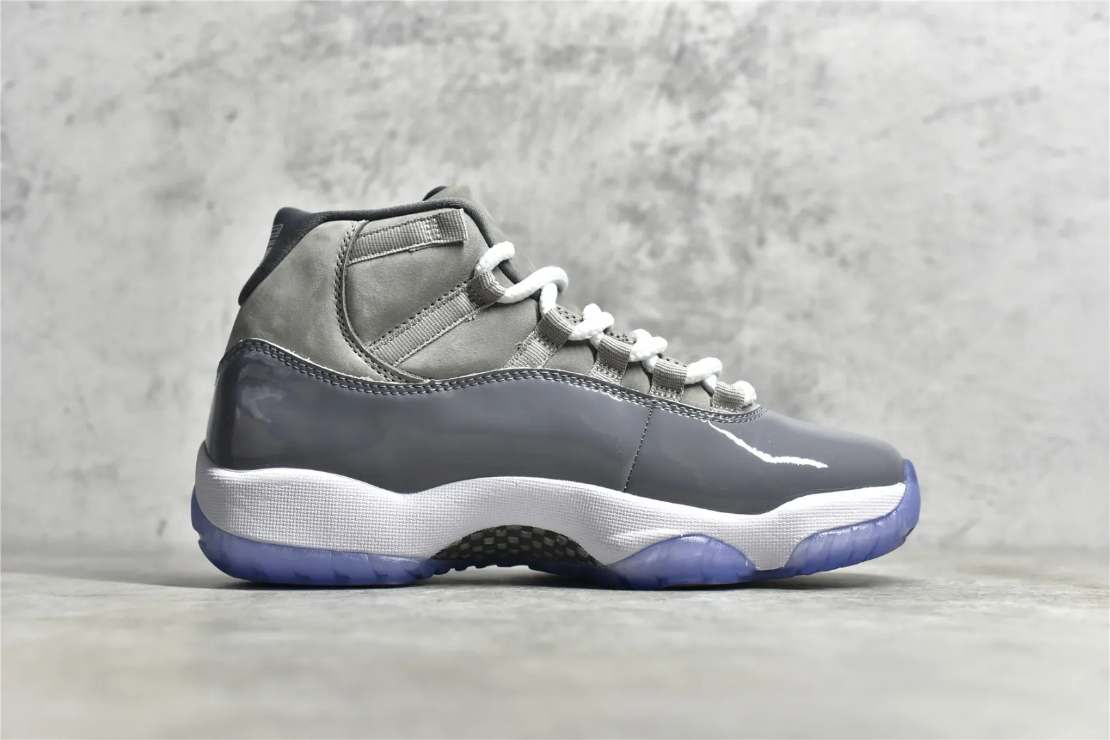 Upgraded Air Jordan AJ11 Concord High – Grey White – Authentic Carbon Fiber Edition – High Quality Rep Shoes Edition 1102