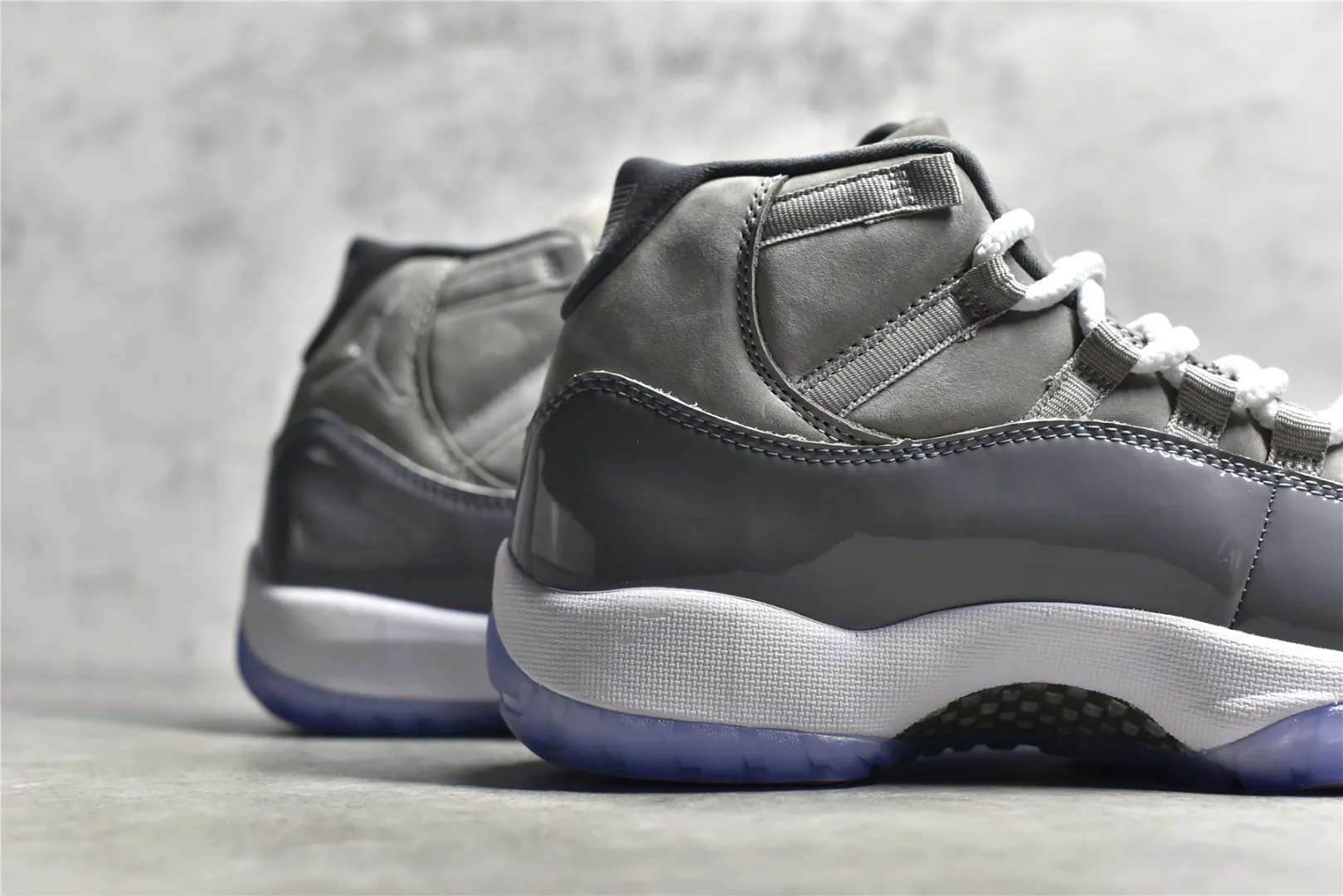 Upgraded Air Jordan AJ11 Concord High – Grey White – Authentic Carbon Fiber Edition – High Quality Rep Shoes Edition 1102