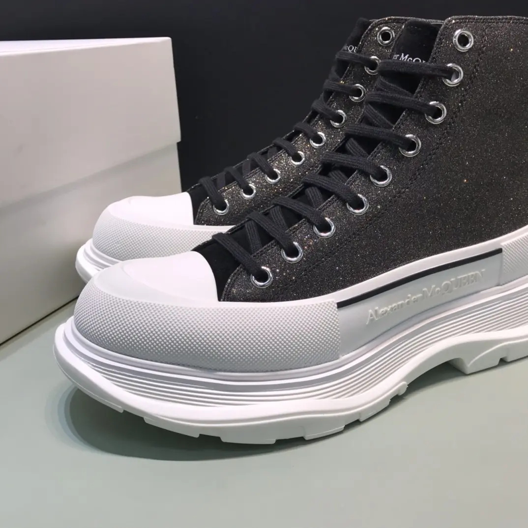 Practical Alexander McQueen Tread Slick High in Black – Rep Shoes & Replica Alexander McQueen Shoes 8