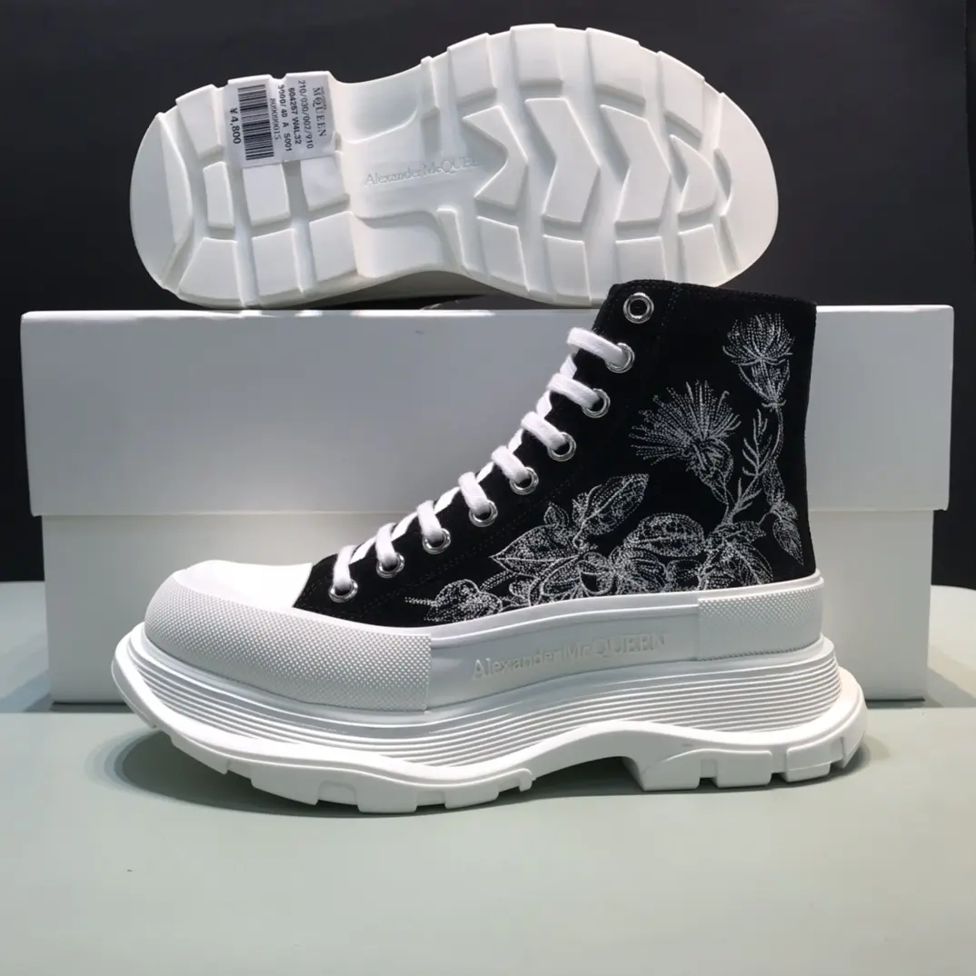 Practical Alexander McQueen Tread Slick High in Black – Rep Shoes & Replica Alexander McQueen Shoes 8
