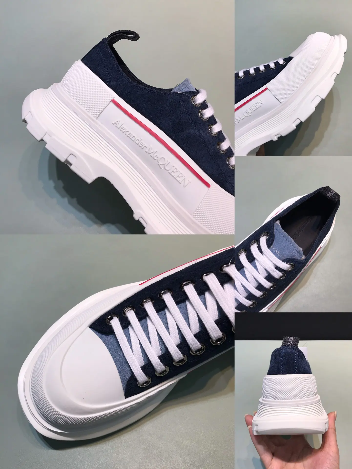 Alexander McQueen Tread Slick Low in Blue – Rep Shoes & Replica Alexander McQueen Shoes Durable 13