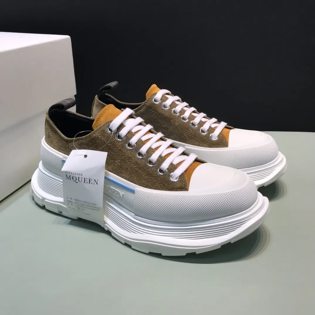 Stylish Alexander McQueen Tread Slick Low in Brown – Rep Shoes & Replica Alexander McQueen Shoes 12