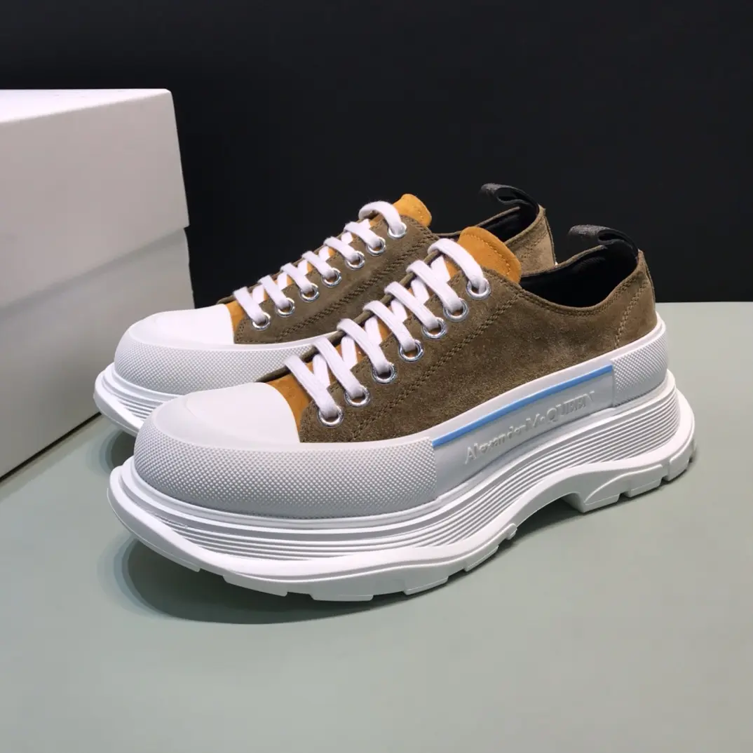 Stylish Alexander McQueen Tread Slick Low in Brown – Rep Shoes & Replica Alexander McQueen Shoes 12