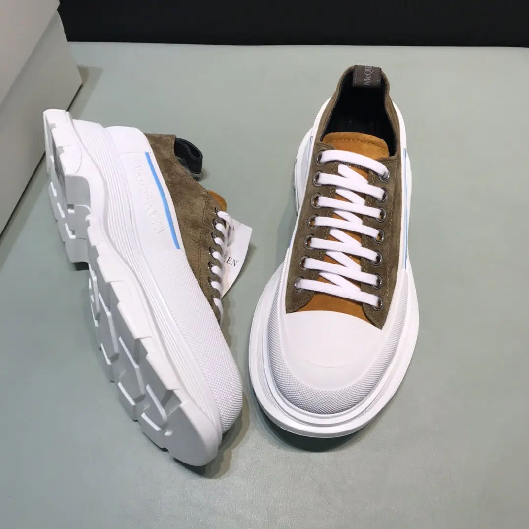 Stylish Alexander McQueen Tread Slick Low in Brown – Rep Shoes & Replica Alexander McQueen Shoes 12