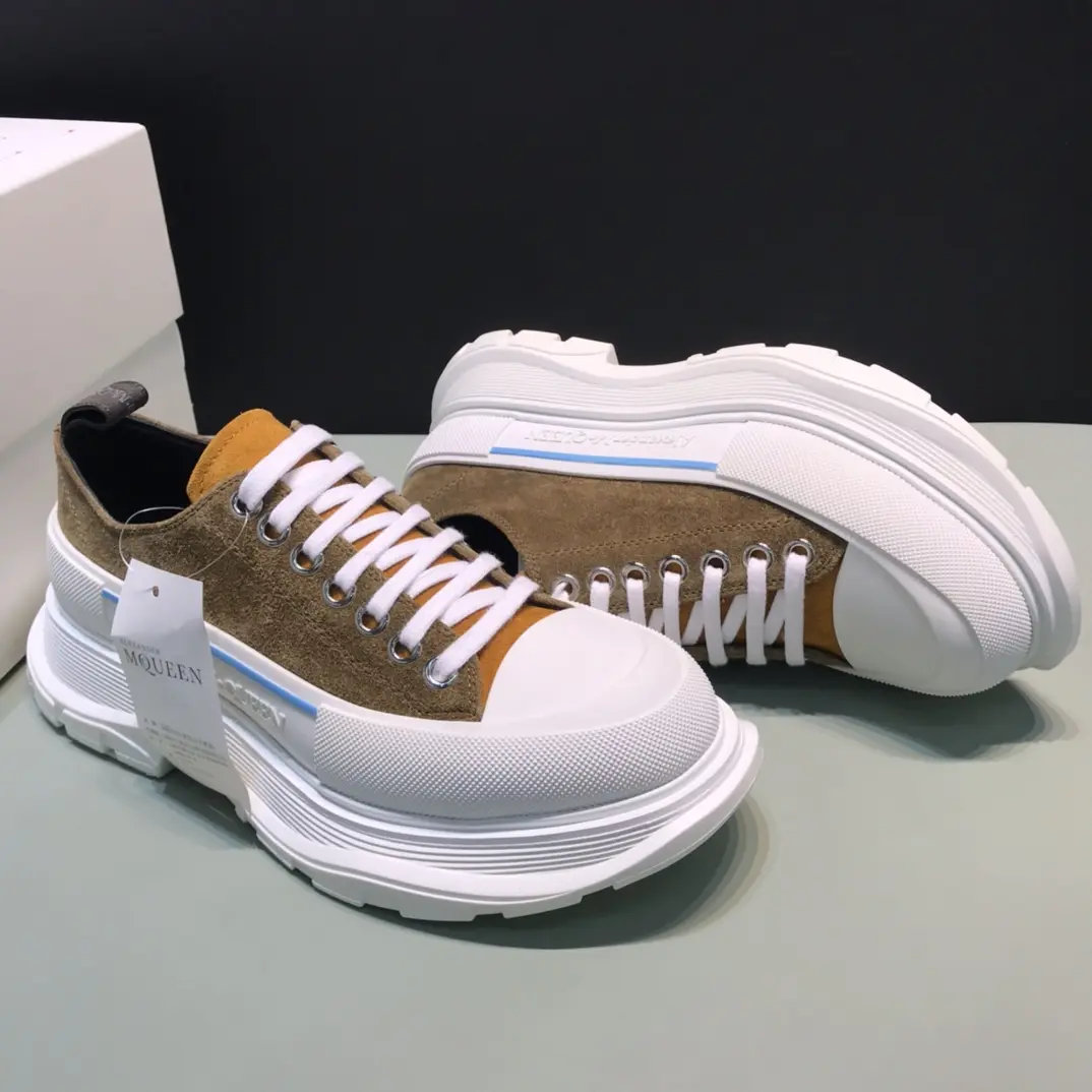 Stylish Alexander McQueen Tread Slick Low in Brown – Rep Shoes & Replica Alexander McQueen Shoes 12