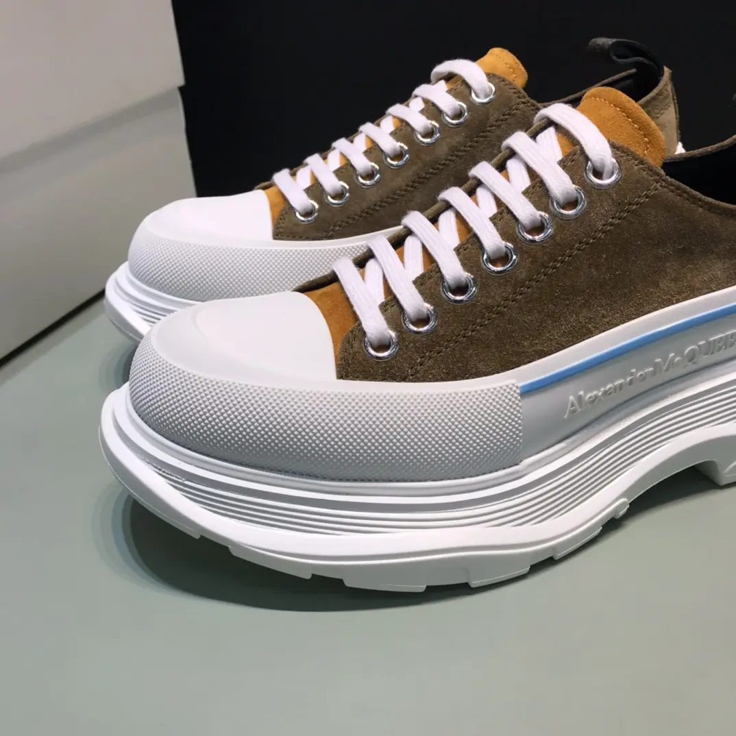 Stylish Alexander McQueen Tread Slick Low in Brown – Rep Shoes & Replica Alexander McQueen Shoes 12