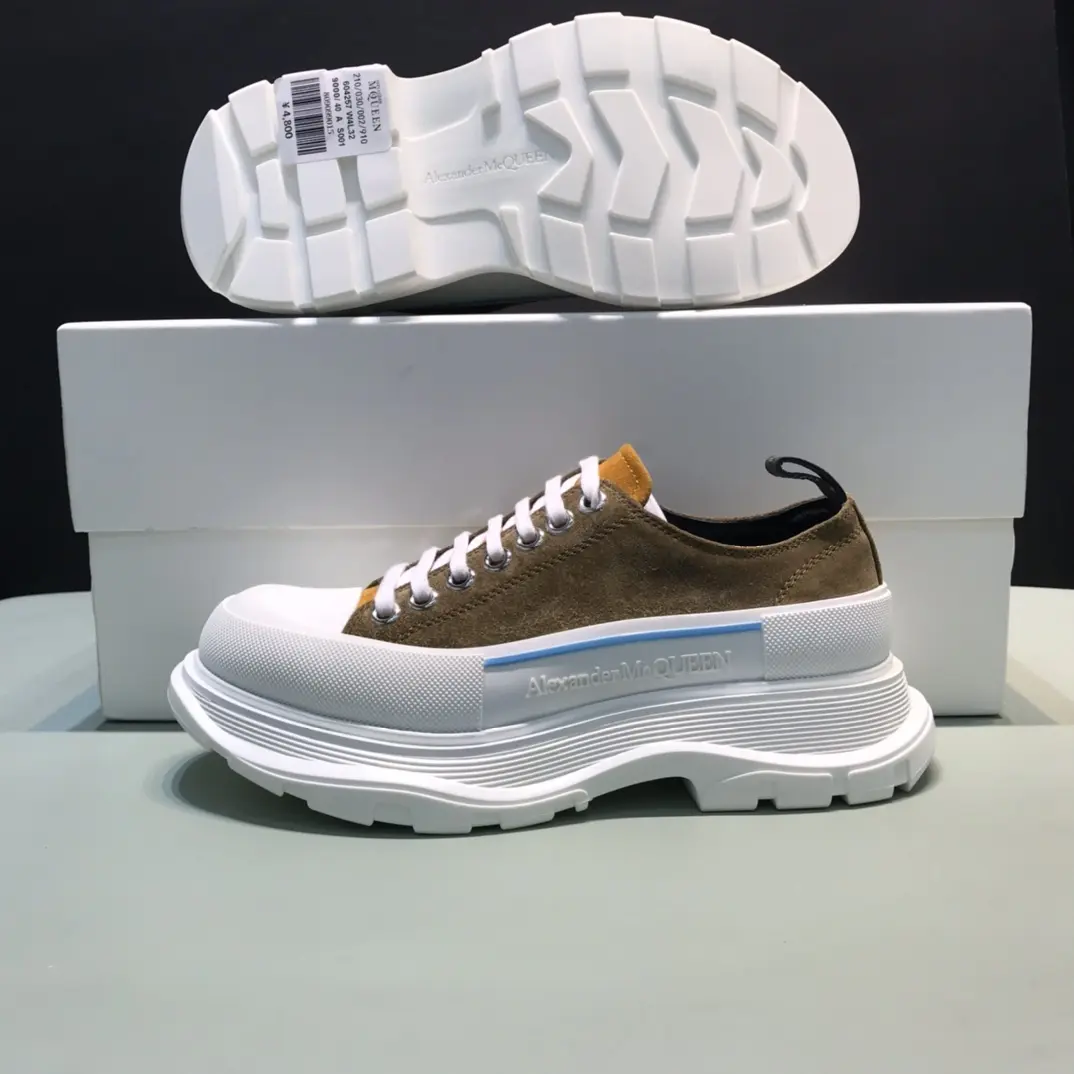 Stylish Alexander McQueen Tread Slick Low in Brown – Rep Shoes & Replica Alexander McQueen Shoes 12