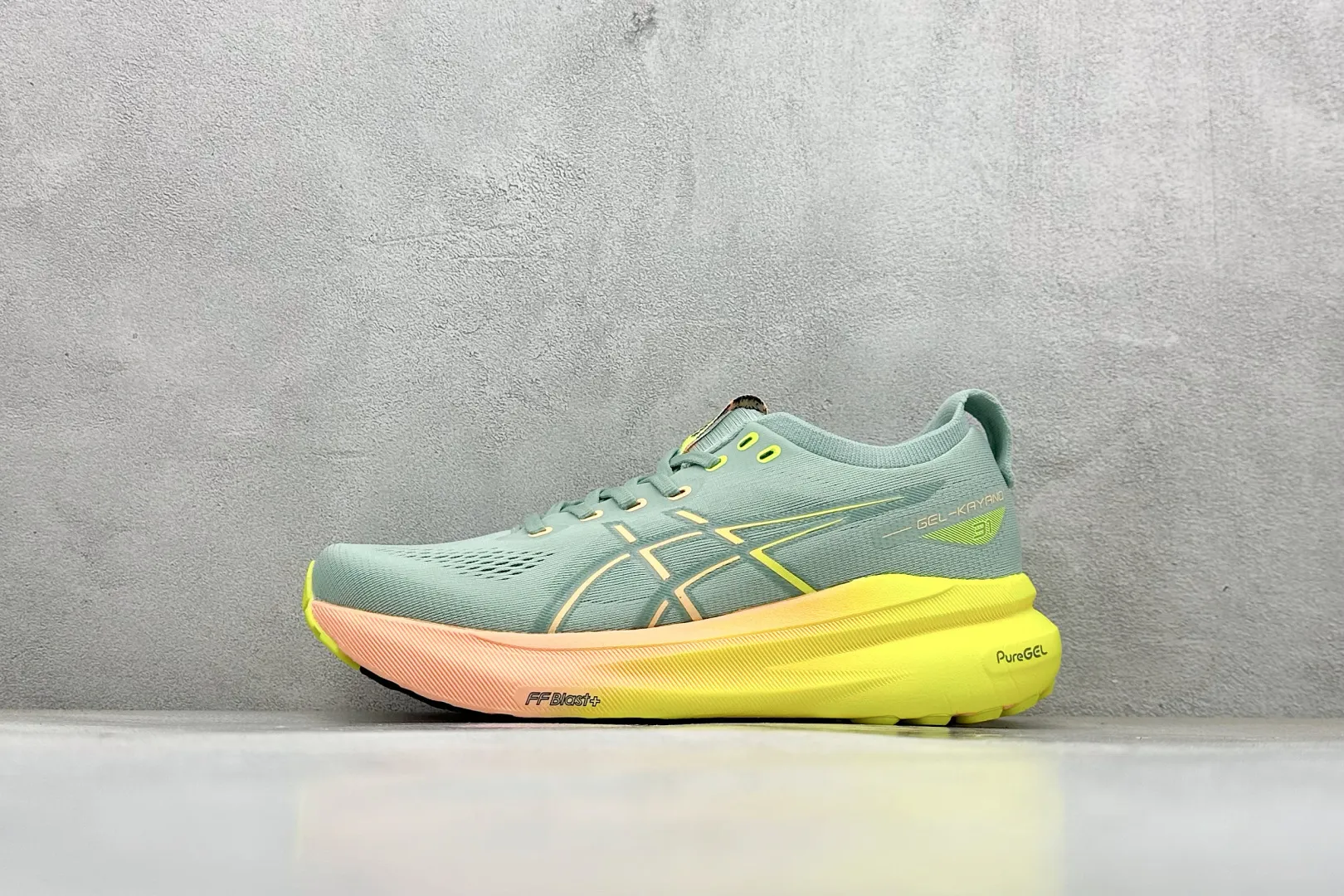 SunProtective Asics Gel-Kayano 31 Green Yellow High Quality Replica Shoes for Running 596