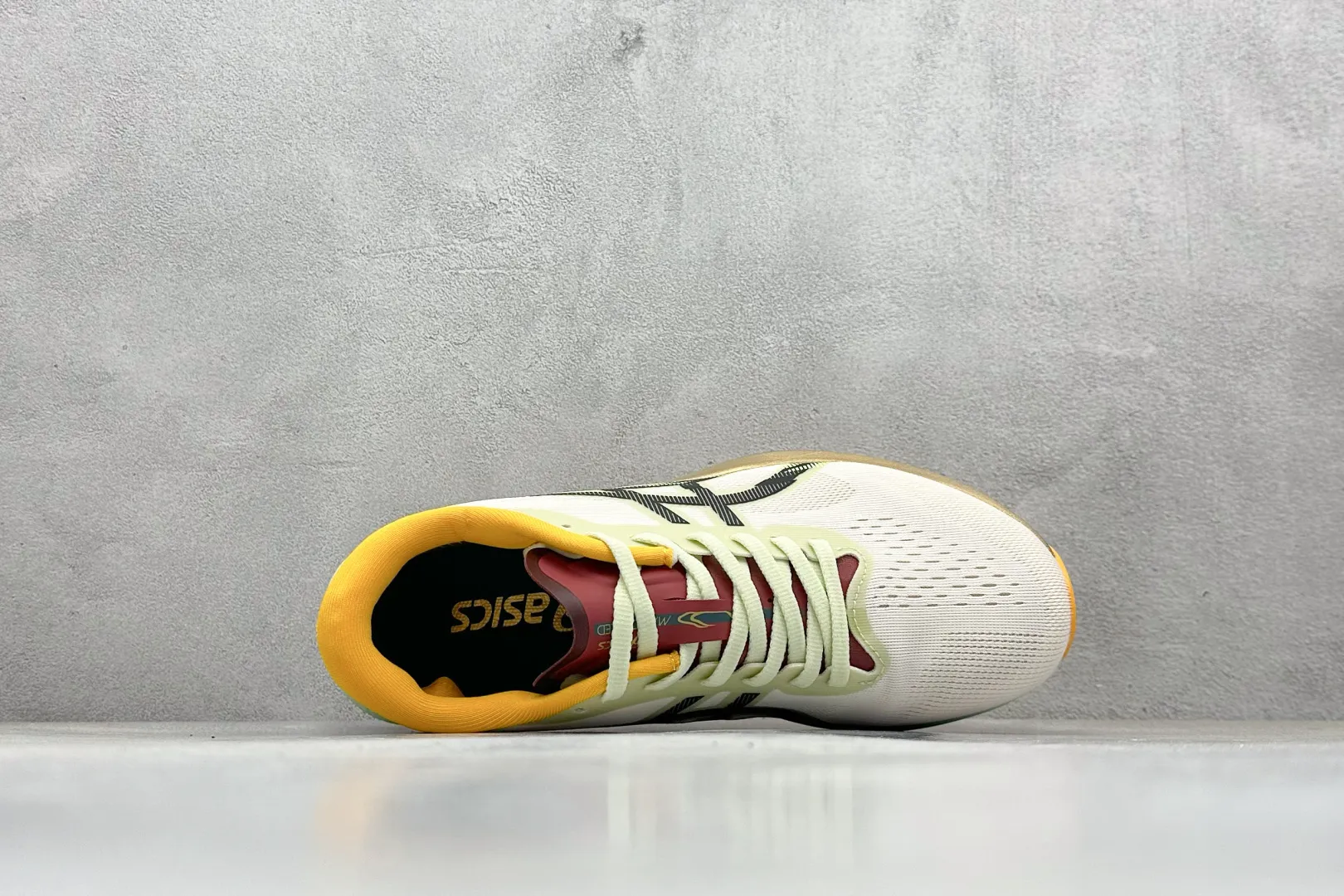 Soft Asics Magic Speed 4 White Yellow Running Shoes – High Quality Replica Asics Sneakers 1: 698