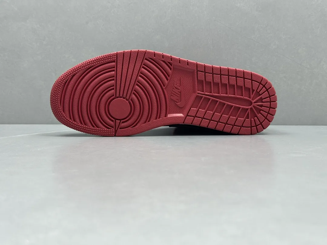 MoistureWicking Authentic Air Jordan 1 Mid ‘Bred’ – Black Red Replica Shoes, Sizes 36-46 Including Half Sizes 1219