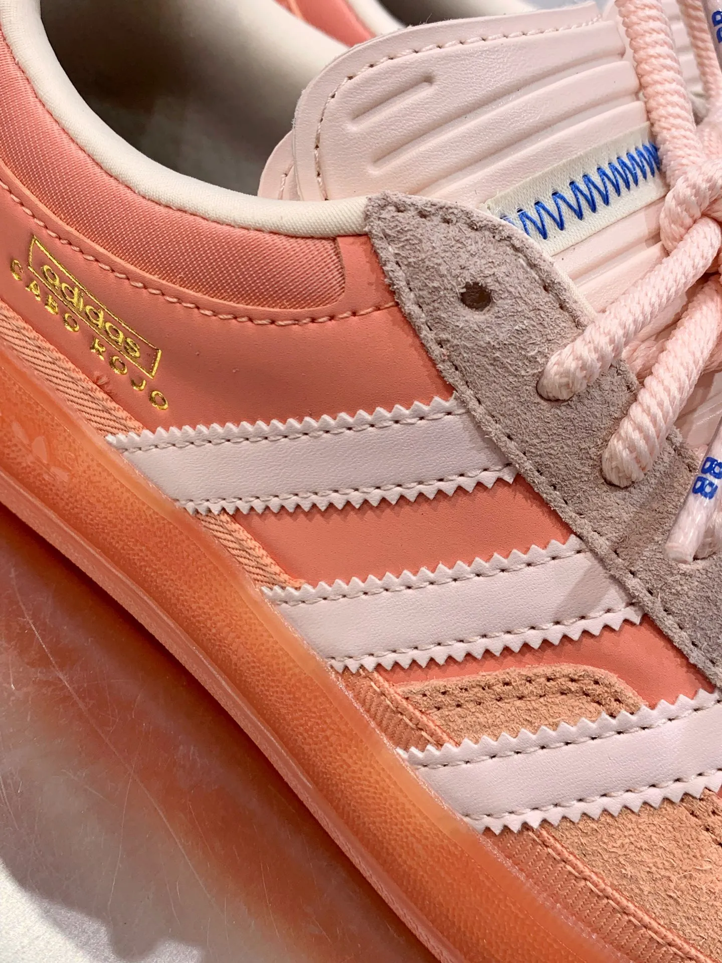 Youthful Bad Bunny Adidas Gazelle Indoor Orange Replica Shoes 505