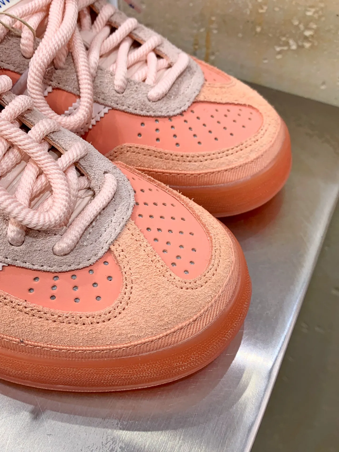 Youthful Bad Bunny Adidas Gazelle Indoor Orange Replica Shoes 505