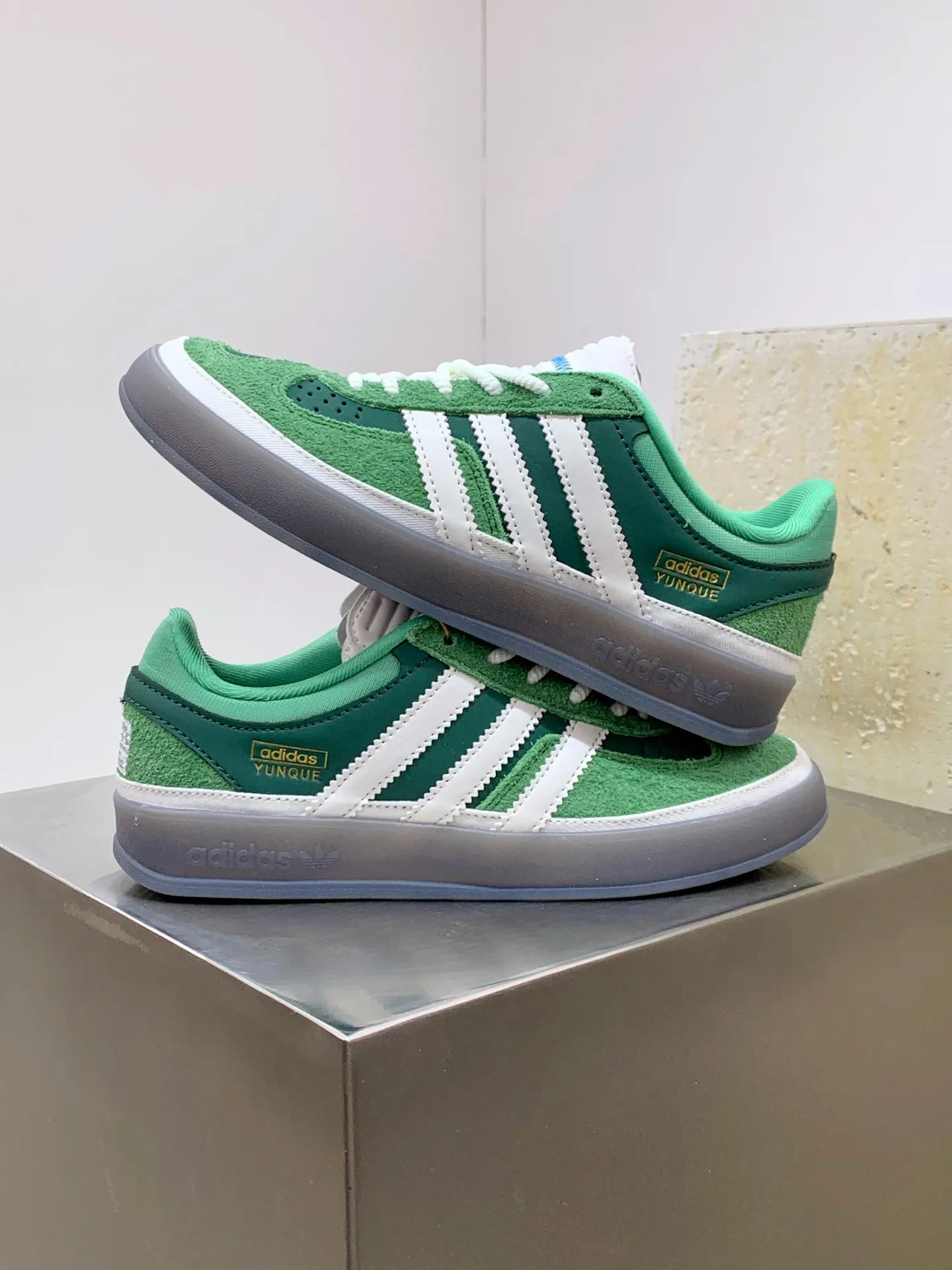 EyeCatching Bad Bunny adidas Gazelle Indoor Green Replica Shoes 513