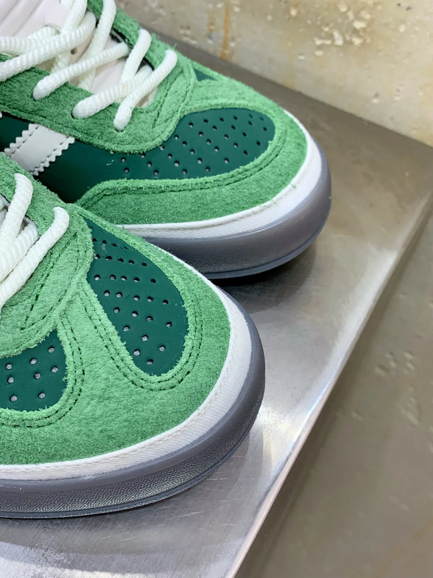 EyeCatching Bad Bunny adidas Gazelle Indoor Green Replica Shoes 513
