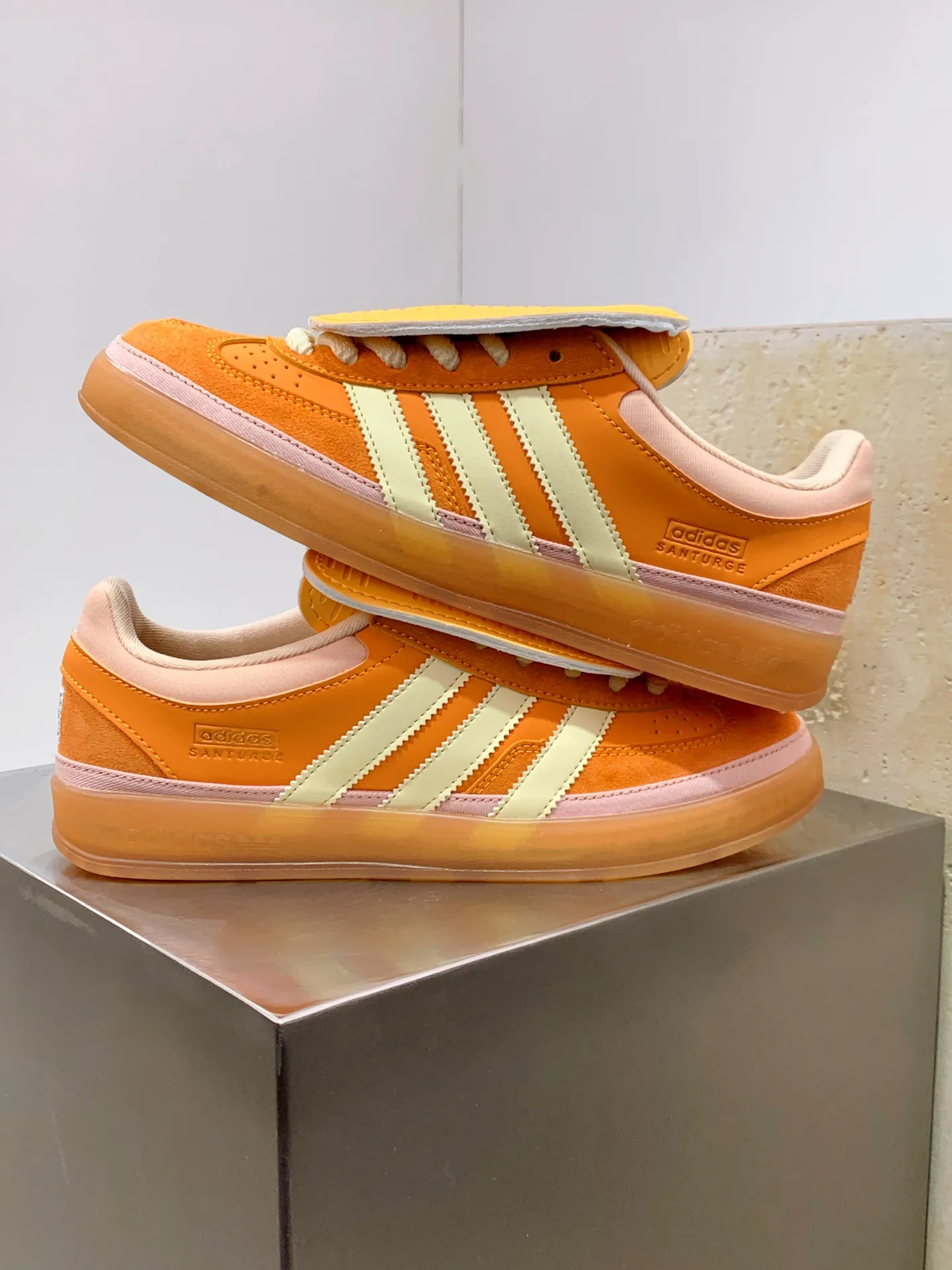 Bad Bunny adidas Gazelle Indoor Orange Replica Shoes OdorResistant 516