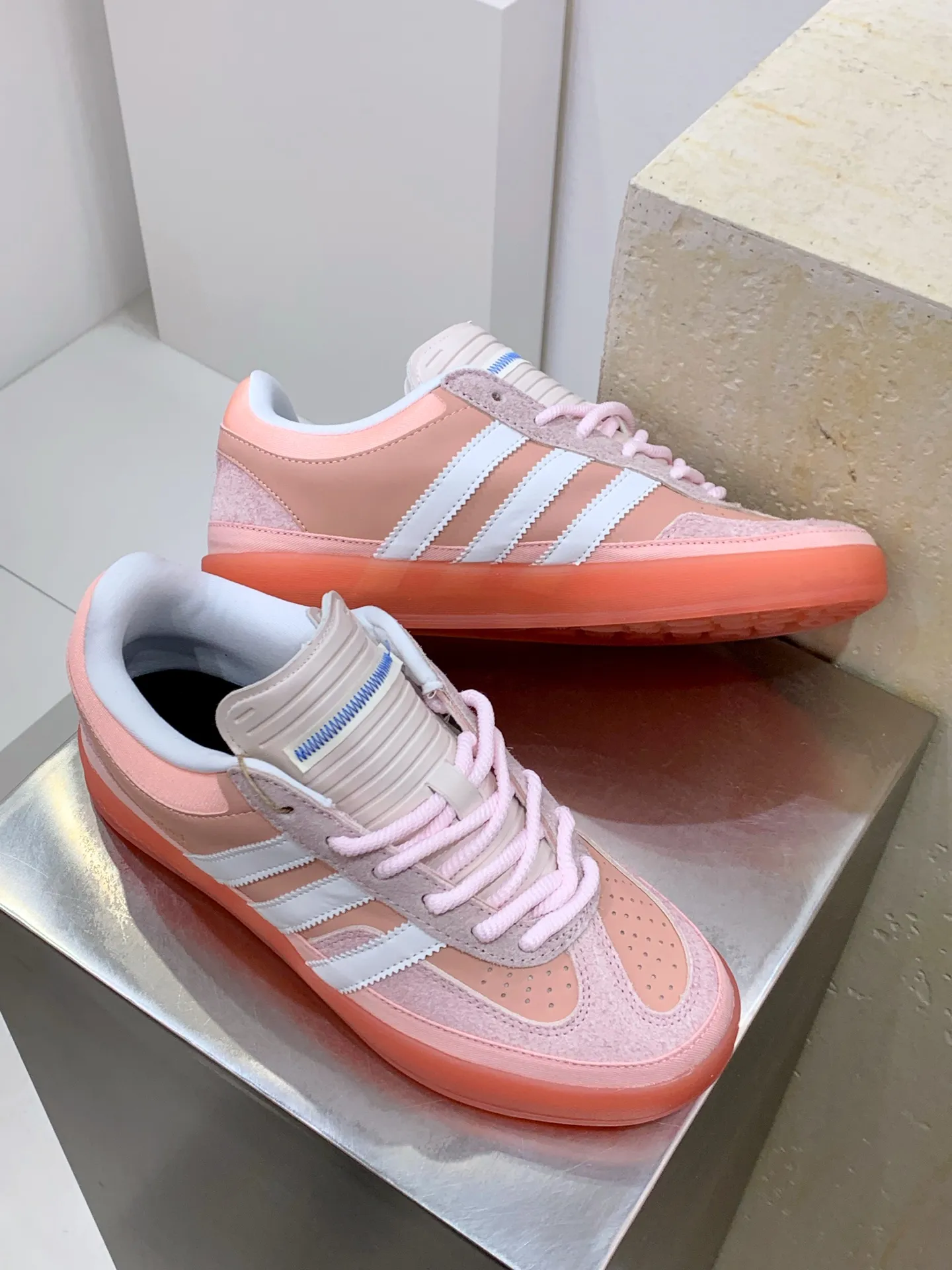 Bad Bunny adidas Gazelle Indoor Pink Low Top Replica Shoes FlexibleFit 510