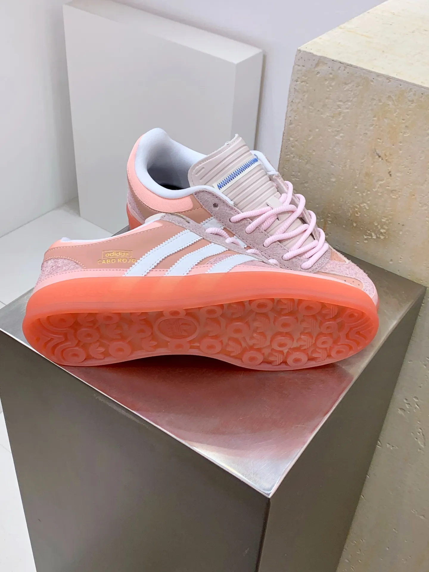 Bad Bunny adidas Gazelle Indoor Pink Low Top Replica Shoes FlexibleFit 510
